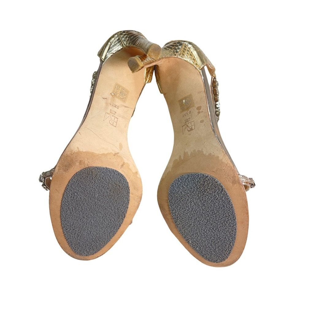 Pelle Moda Pelle Moda Heels in Snakeskin and Gold - Size 8 1/2 Size US 8.5 / IT 38.5 - 4 Thumbnail