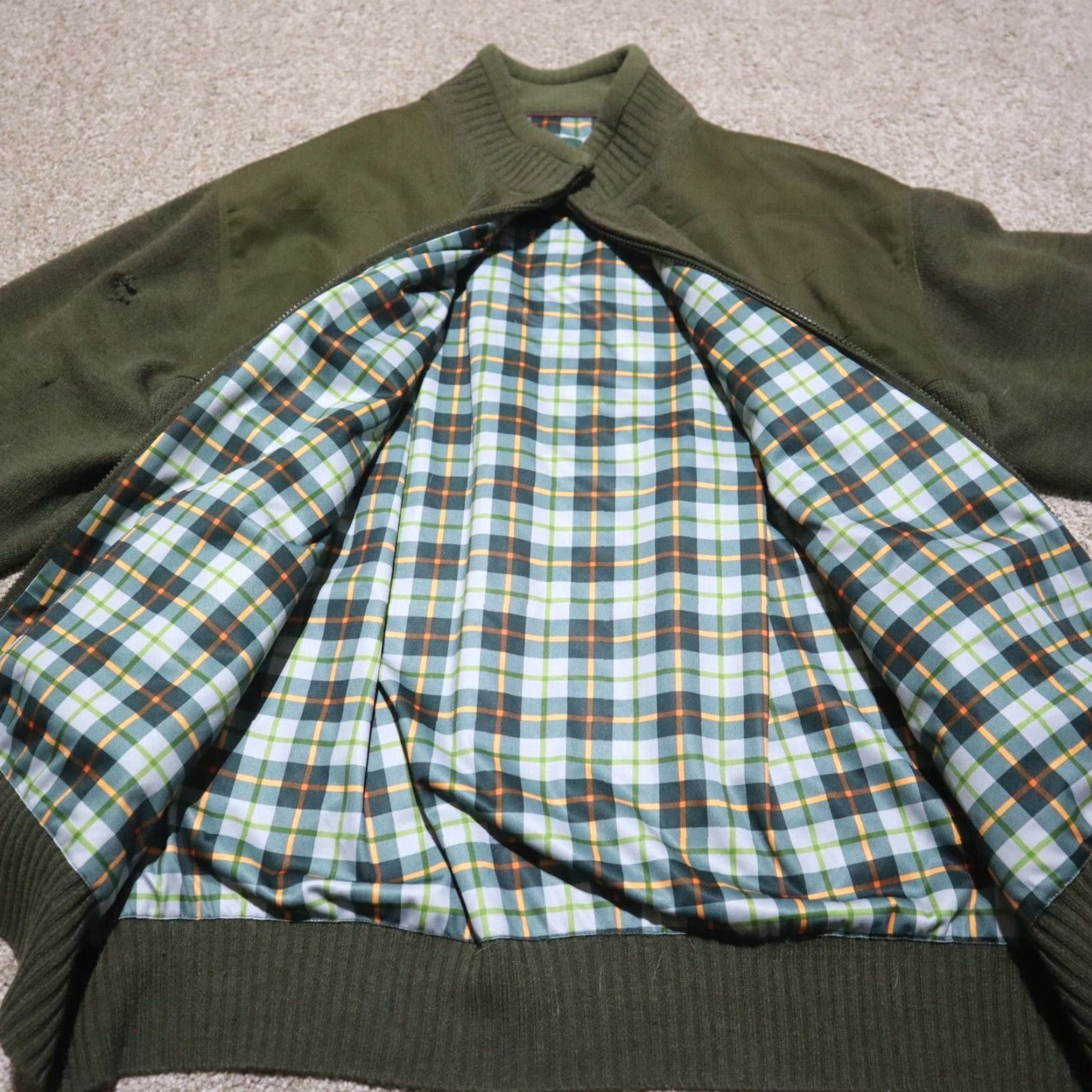 Orvis Orvis Wool Bomber Jacket Men's XL Green Full Zip Size US XL / EU 56 / 4 - 5 Thumbnail