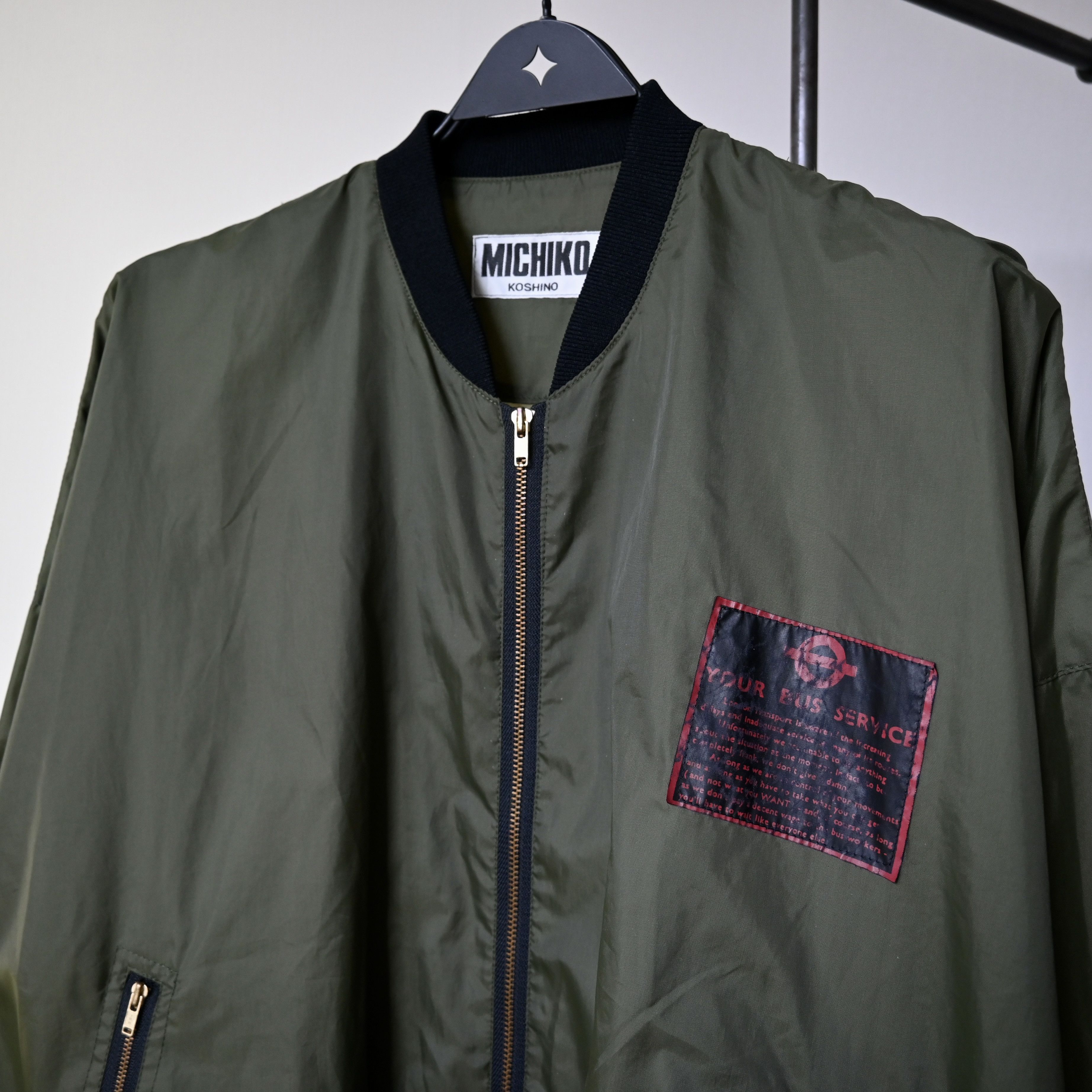 Michiko Koshino London VTG, MICHIKO LONDON Bus Service bomber jacket, olive green Size US L / EU 52-54 / 3 - 5 Thumbnail