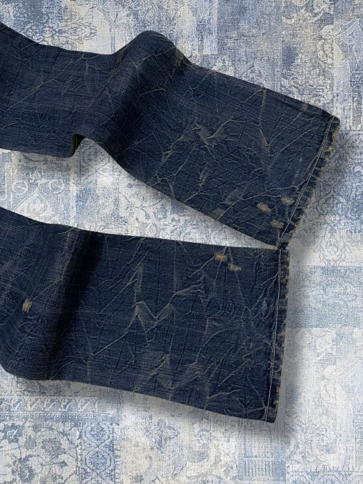 Tornado Mart Vintage 1990s Og Designer Nylaus Japan Flared Mudwash Denim Size US 26 / EU 42 - 12 Thumbnail