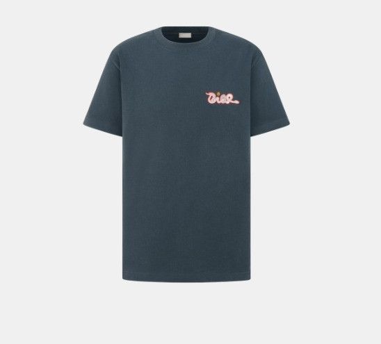 Dior × Kaws o1w1db11025 513J696 Relaxed Fit T-Shirt in Blue Size US M / EU 48-50 / 2 - 1 Thumbnail