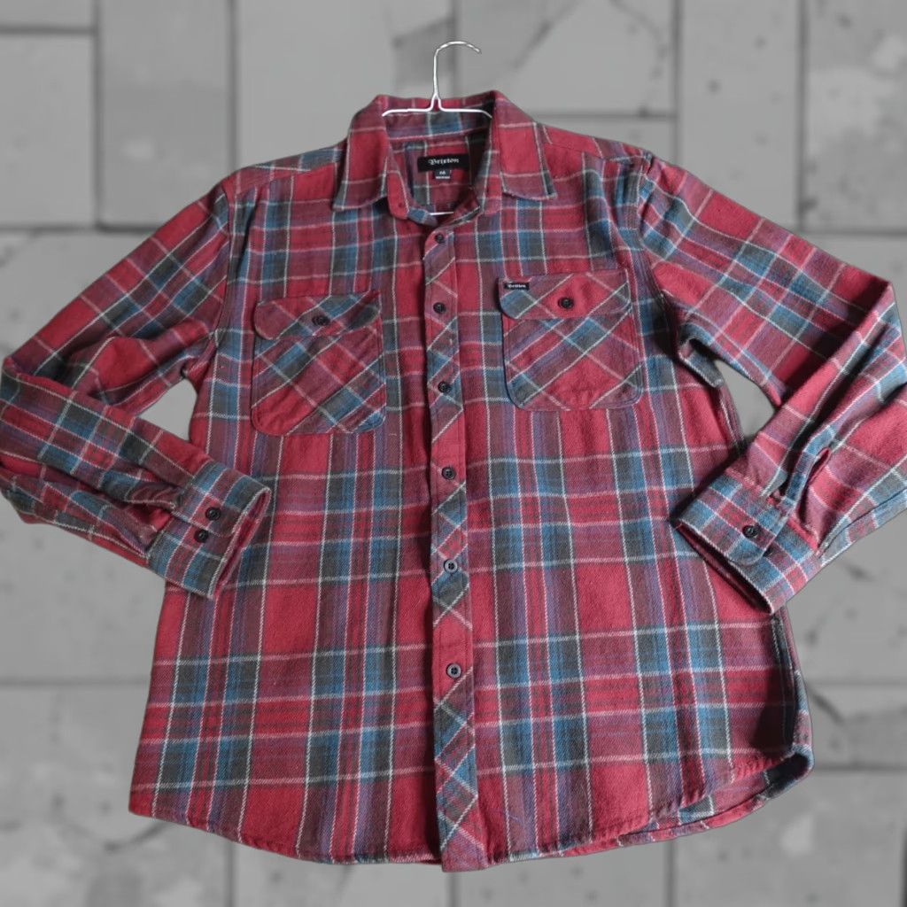 Brixton Brixton Shirt Mens Medium Red Plaid Flannel Size US M / EU 48-50 / 2 - 1 Thumbnail