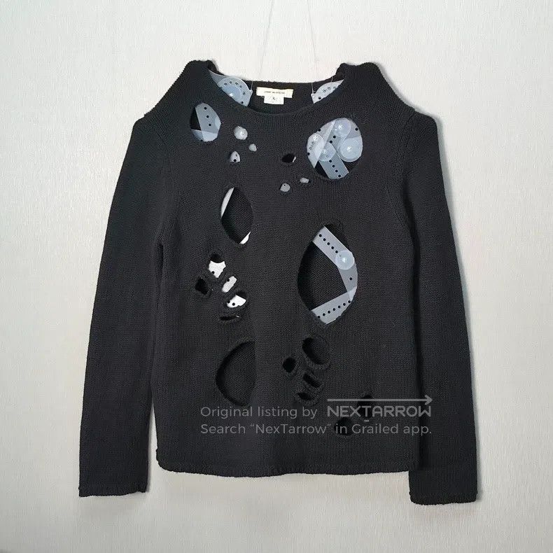 Comme des Garcons Long Sleeve Hole Design Sweater