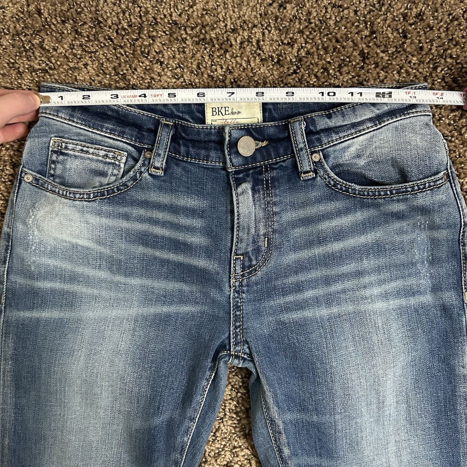 BKE BKE Stella Skinny Womens Size 25R Medium Wash Denim Low Rise Size 25" / US 0 / IT 36 - 14 Thumbnail