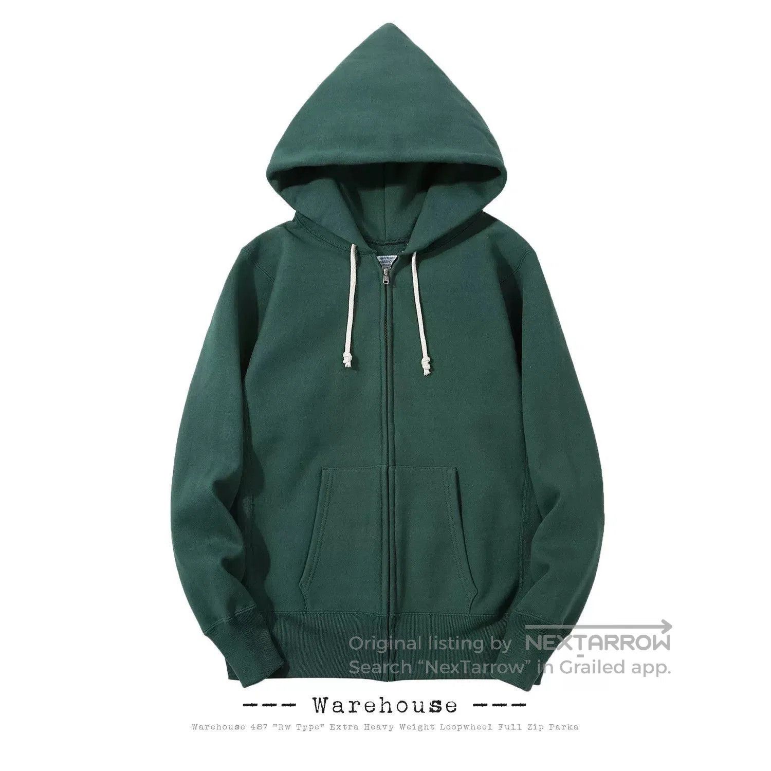Warehouse Warehouse 487 Reverse Weave Fleece Zip Hoodie. Size US XL / EU 56 / 4 - 1 Thumbnail