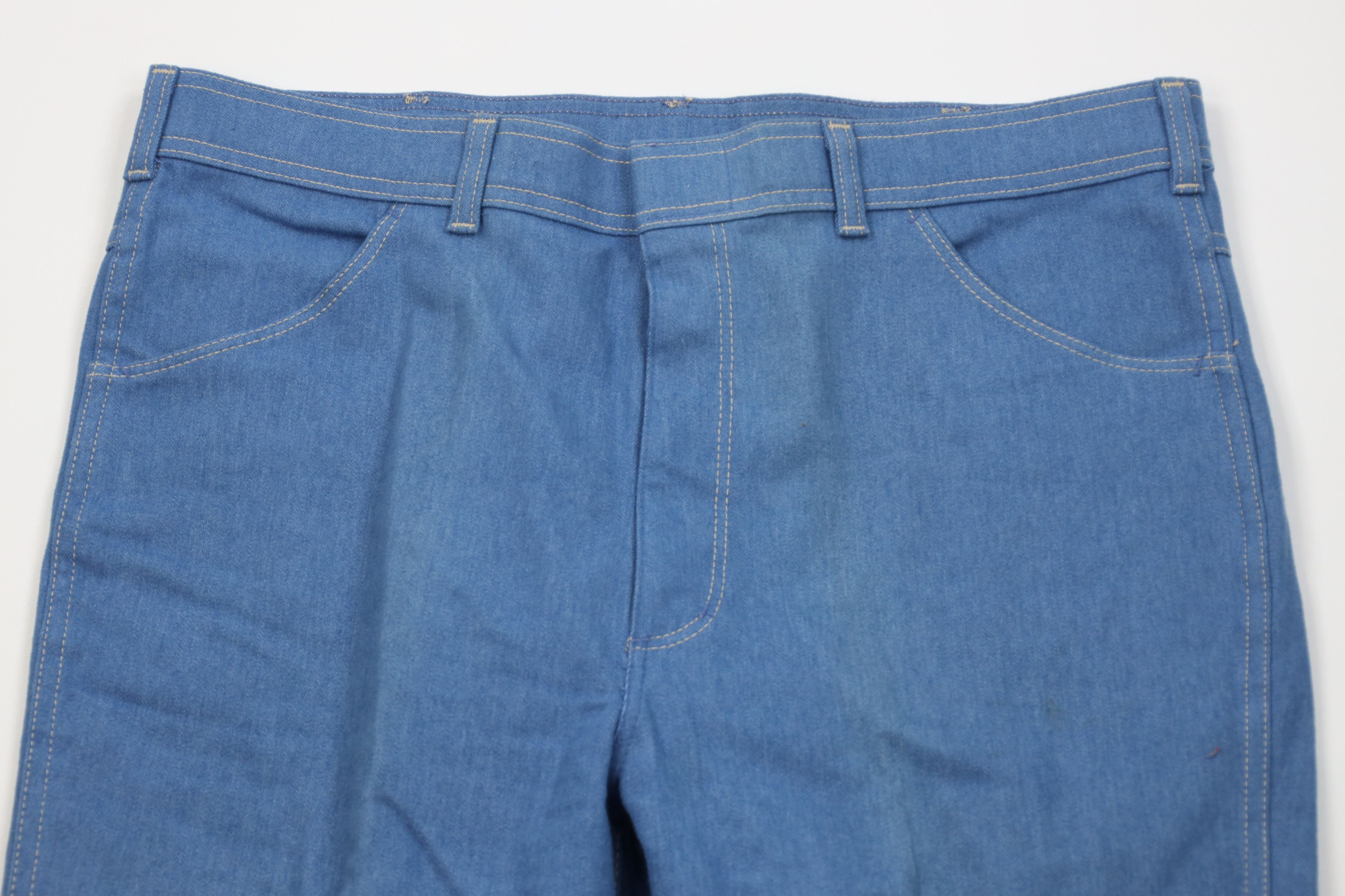Vintage Vintage 70s Streetwear Wide Leg Bell Bottoms Denim Jeans USA Size US 38 / EU 54 - 2 Thumbnail