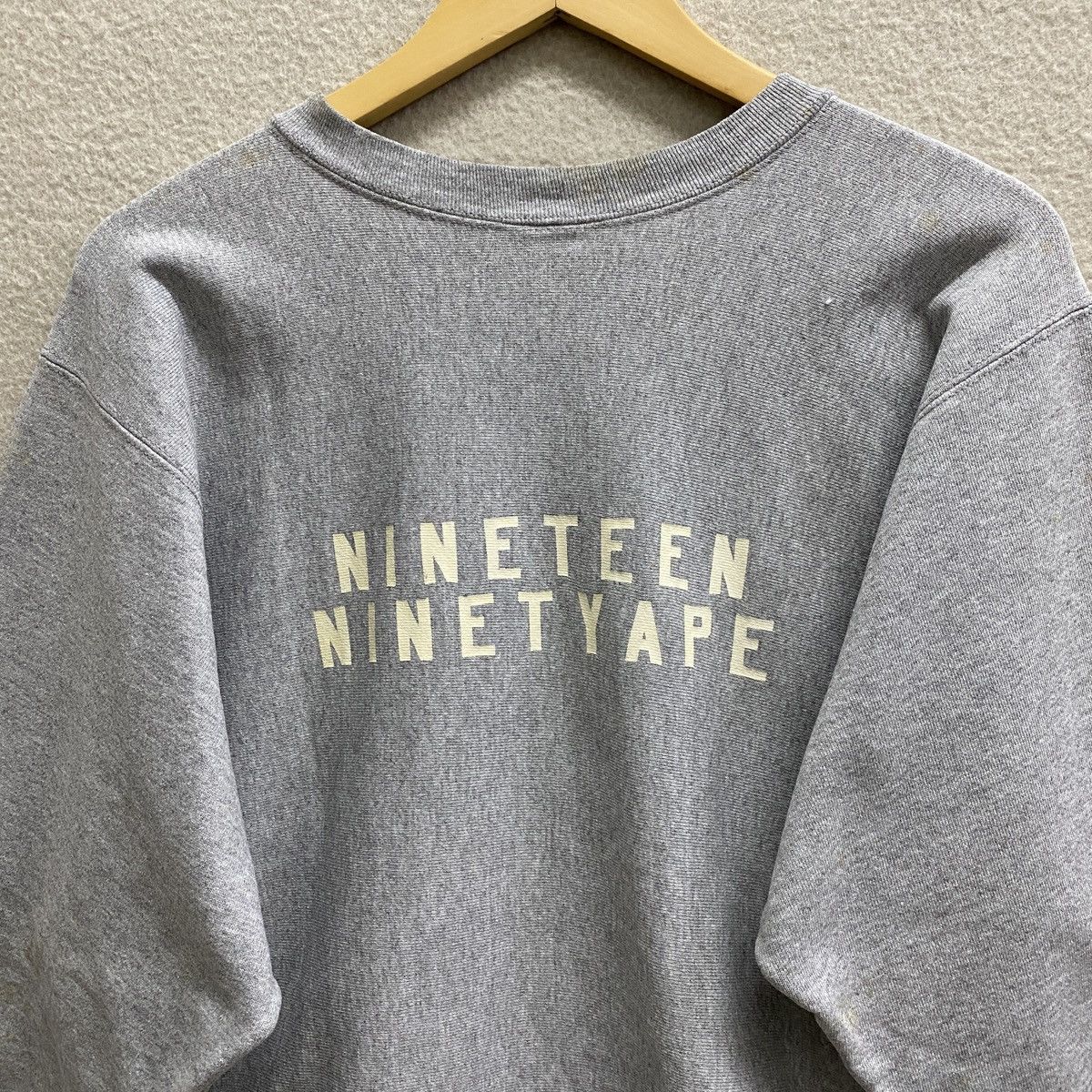 Bape Vintage Bape Nineteen Ninetyape Reverse Weave Sweatshirt Size US L / EU 52-54 / 3 - 7 Thumbnail