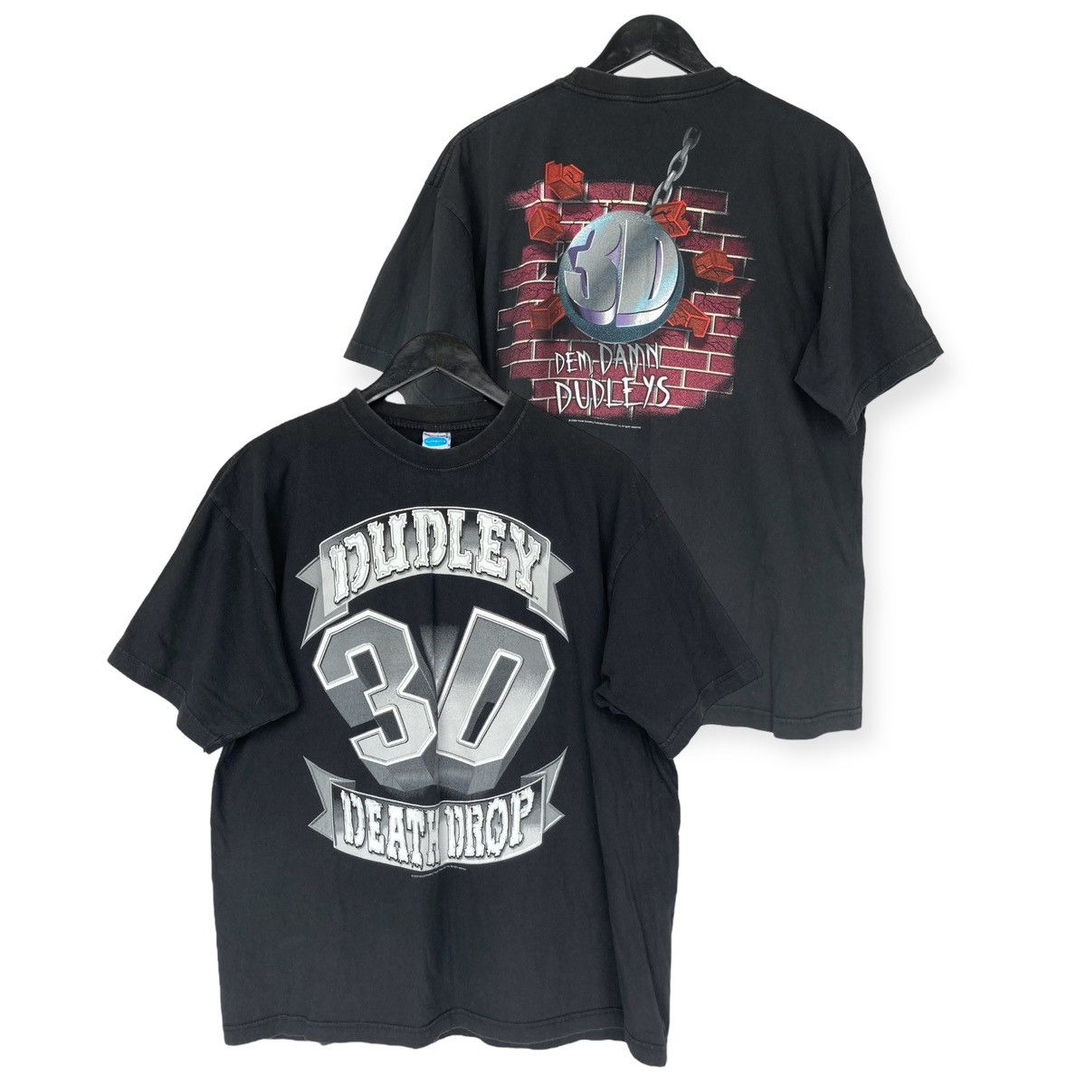 Vintage × WWE × WWF Vintage 2000 Dudley Boyz T-Shirt 3D Death Drop 
