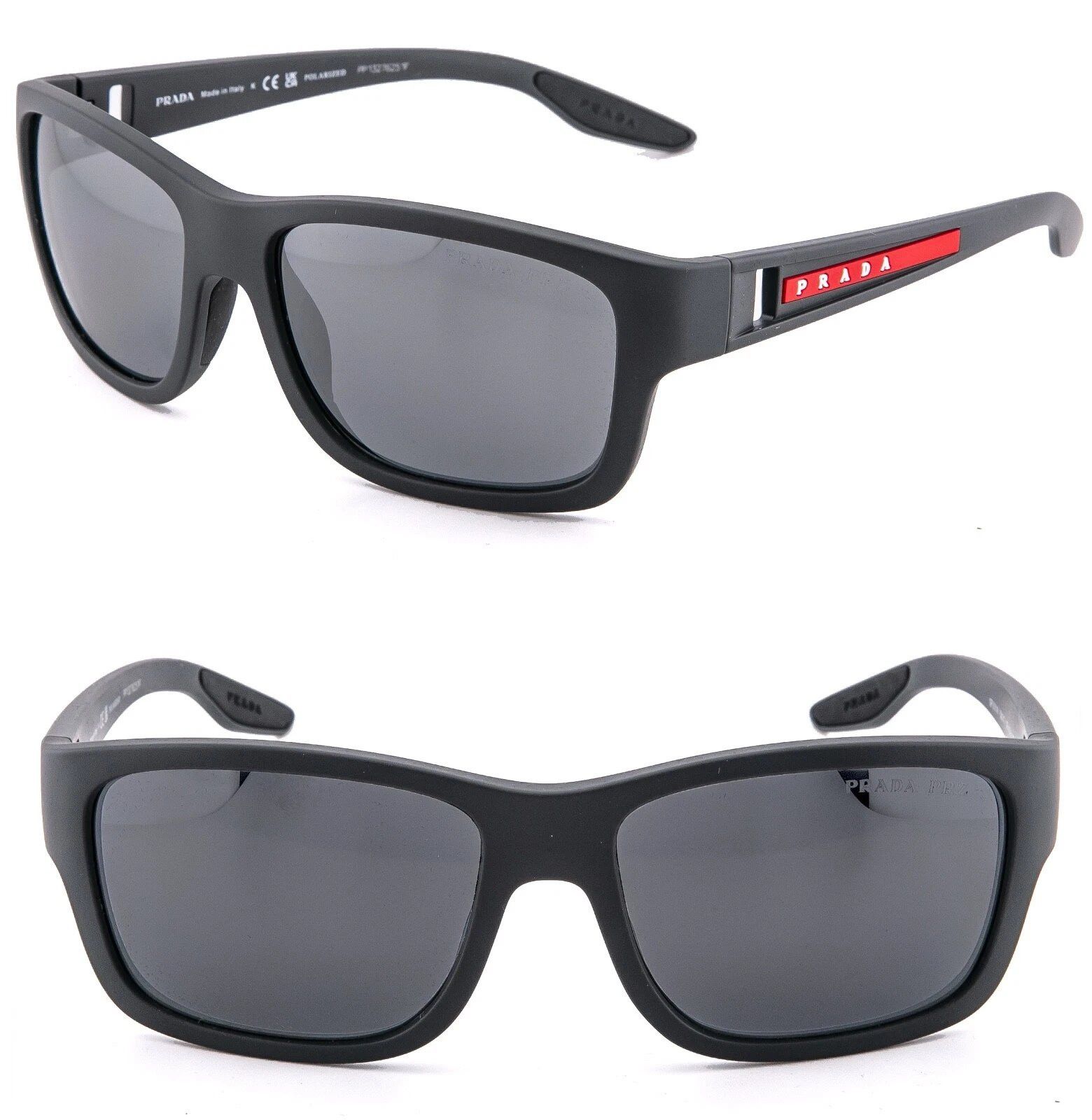 Prada PRADA 01W Linea Rossa Sport Sunglasses Gray Pilot PS01WS Size ONE SIZE - 1 Thumbnail
