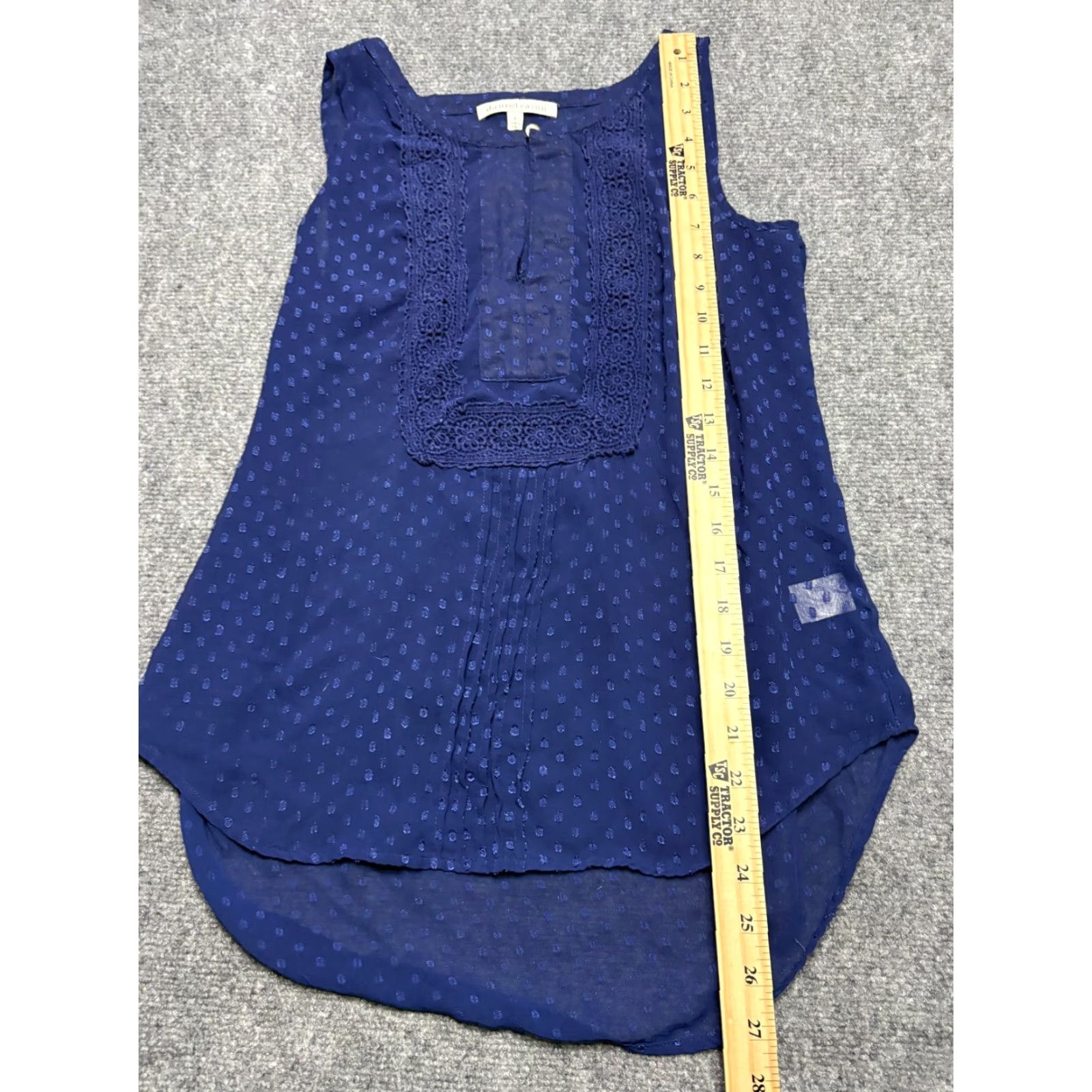 Vintage Daniel Rainn Top Womens Small S Blue Sleeveless Light Weight Blouse Polyester Size S / US 4 / IT 40 - 2 Thumbnail