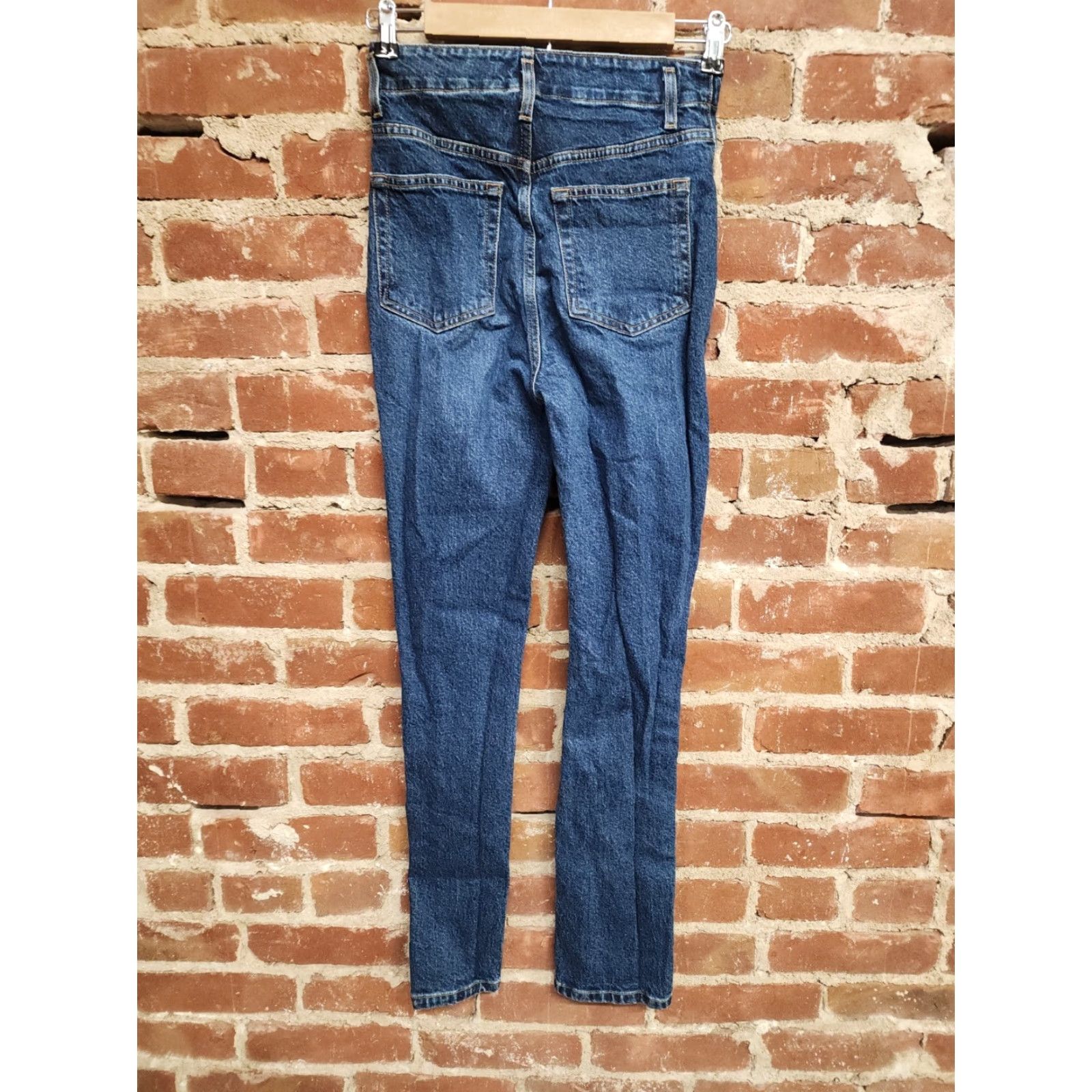 Reformation Reformation Aimie Seamed High Rise Skinny Jeans 24 Medium Blue Womens Jeans Skinny Size 42" / US 20 - 2 Thumbnail