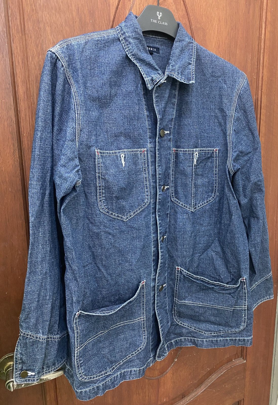 Japanese Brand JUNMEN Denim Worker Jacket Size US L / EU 52-54 / 3 - 2 Thumbnail