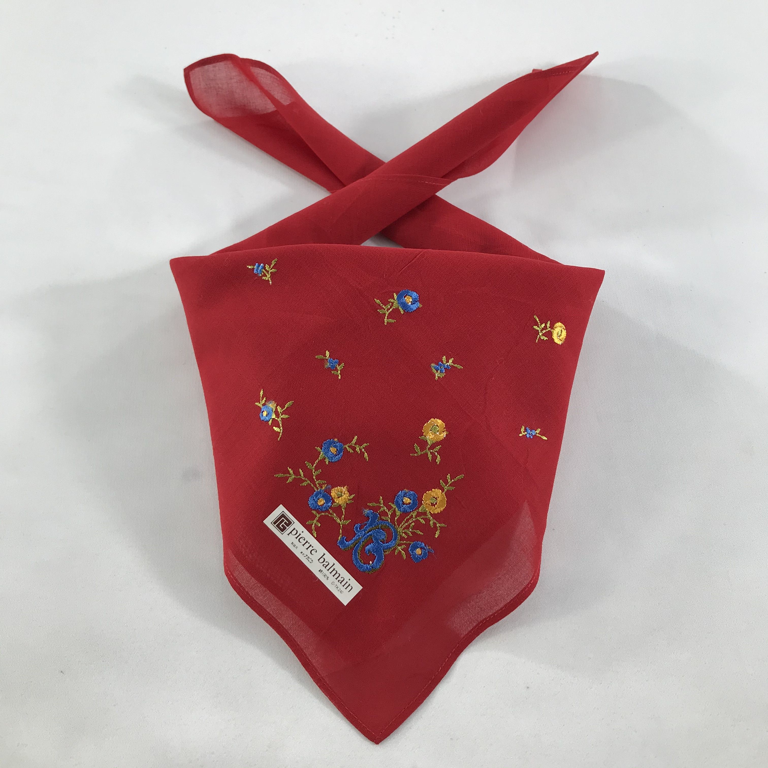 Pierre Balmain × Vintage Pierre Balmain Bandana / Handkerchief / Neckerchief - S1316 Size ONE SIZE - 3 Thumbnail