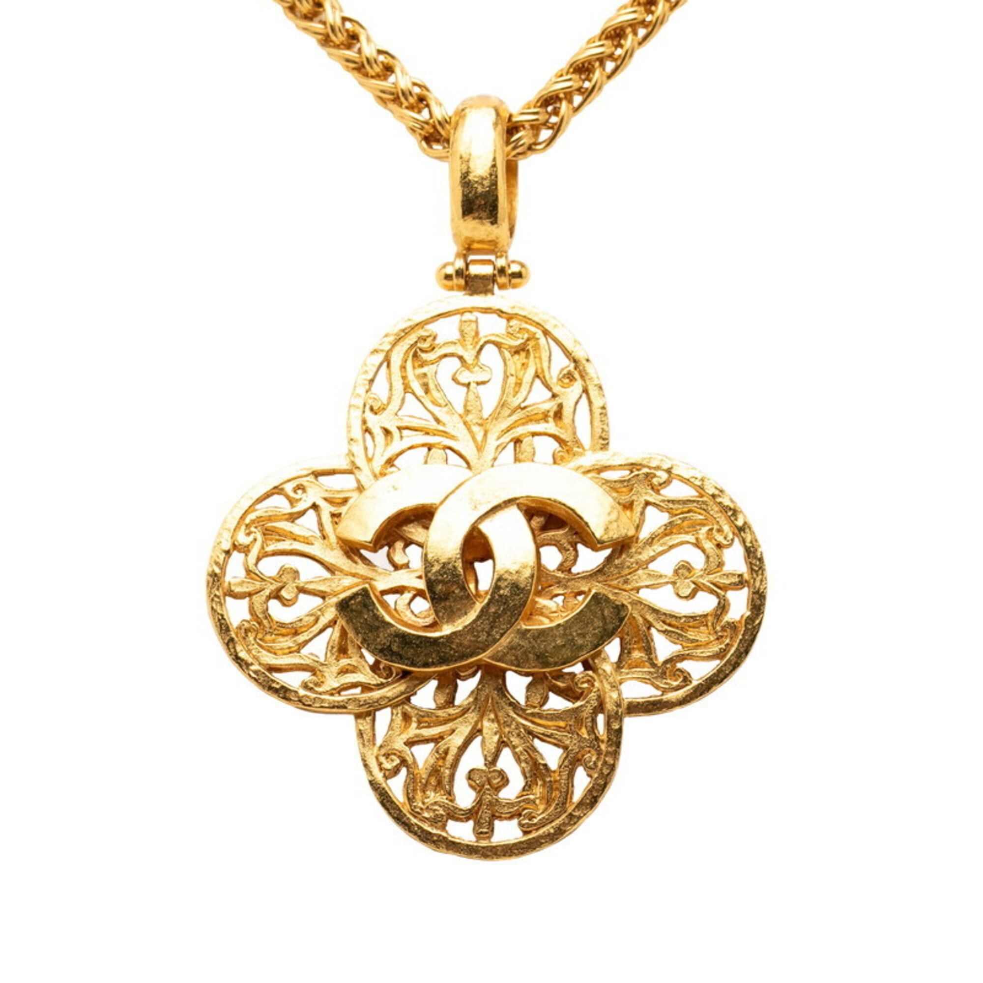 Chanel Chanel Vintage Coco Mark Long Necklace, Gold Plated, Women's CHANEL Size ONE SIZE - 1 Thumbnail