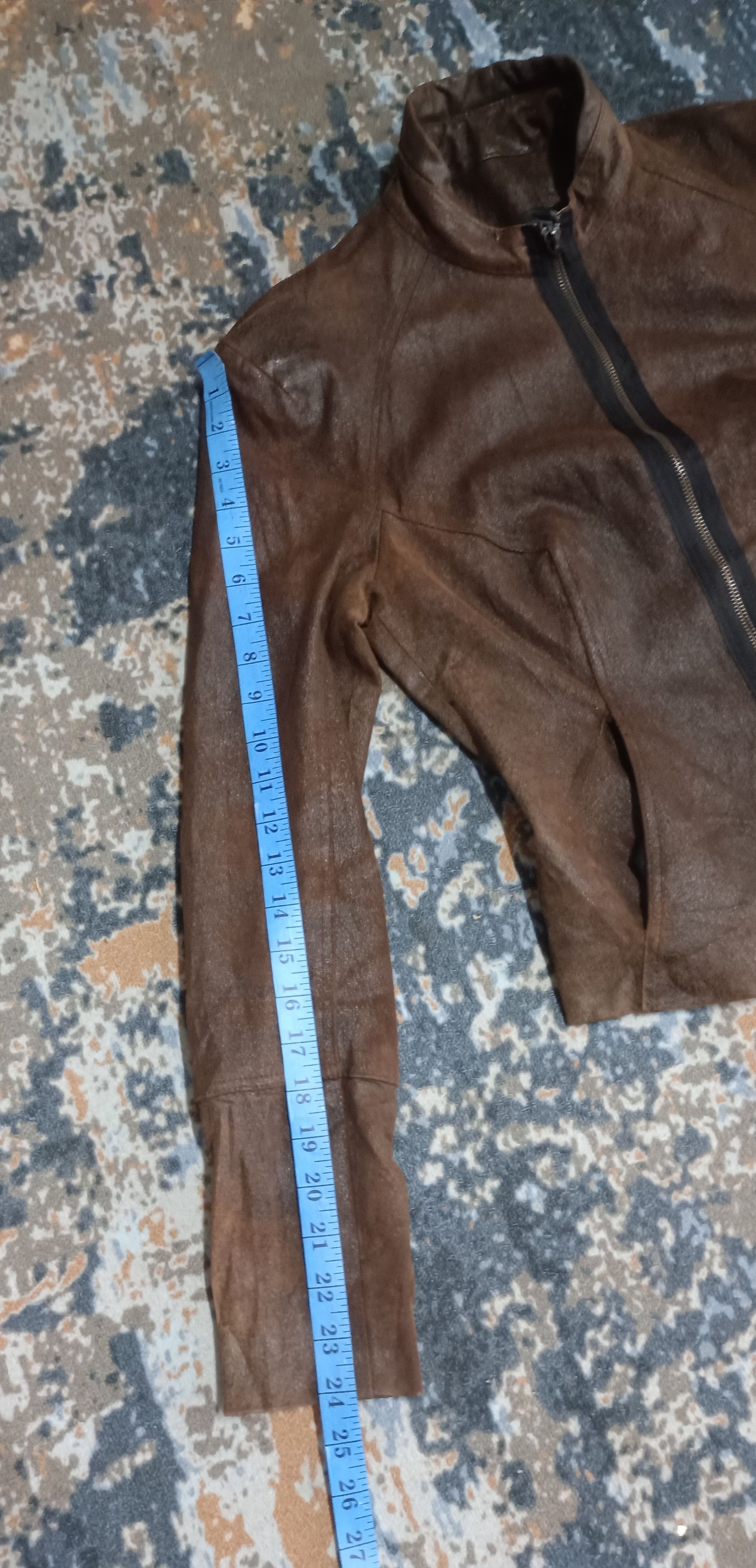plein sud Plein Sud Rust Brown Leather Zip Up Jacket Size XS / US 0-2 / IT 36-38 - 17 Thumbnail
