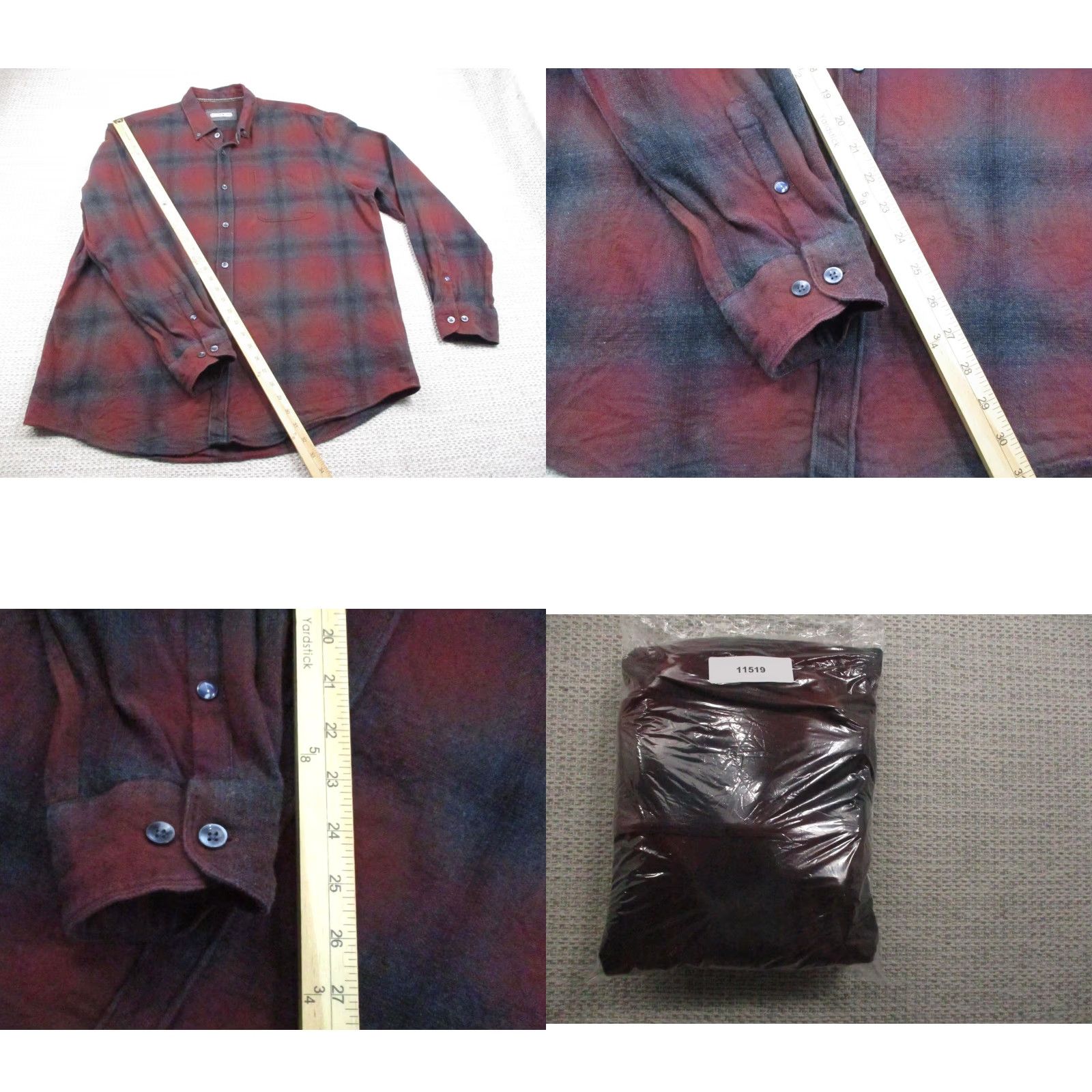 Vintage 32 Bar Blues Shirt Mens XL Button-Down Plaid Shirt Red Black Cotton Flannel Casual Outdoors Long Sleeve Pocketed Vintage? No — remove. Size US XL / EU 56 / 4 - 9 Thumbnail