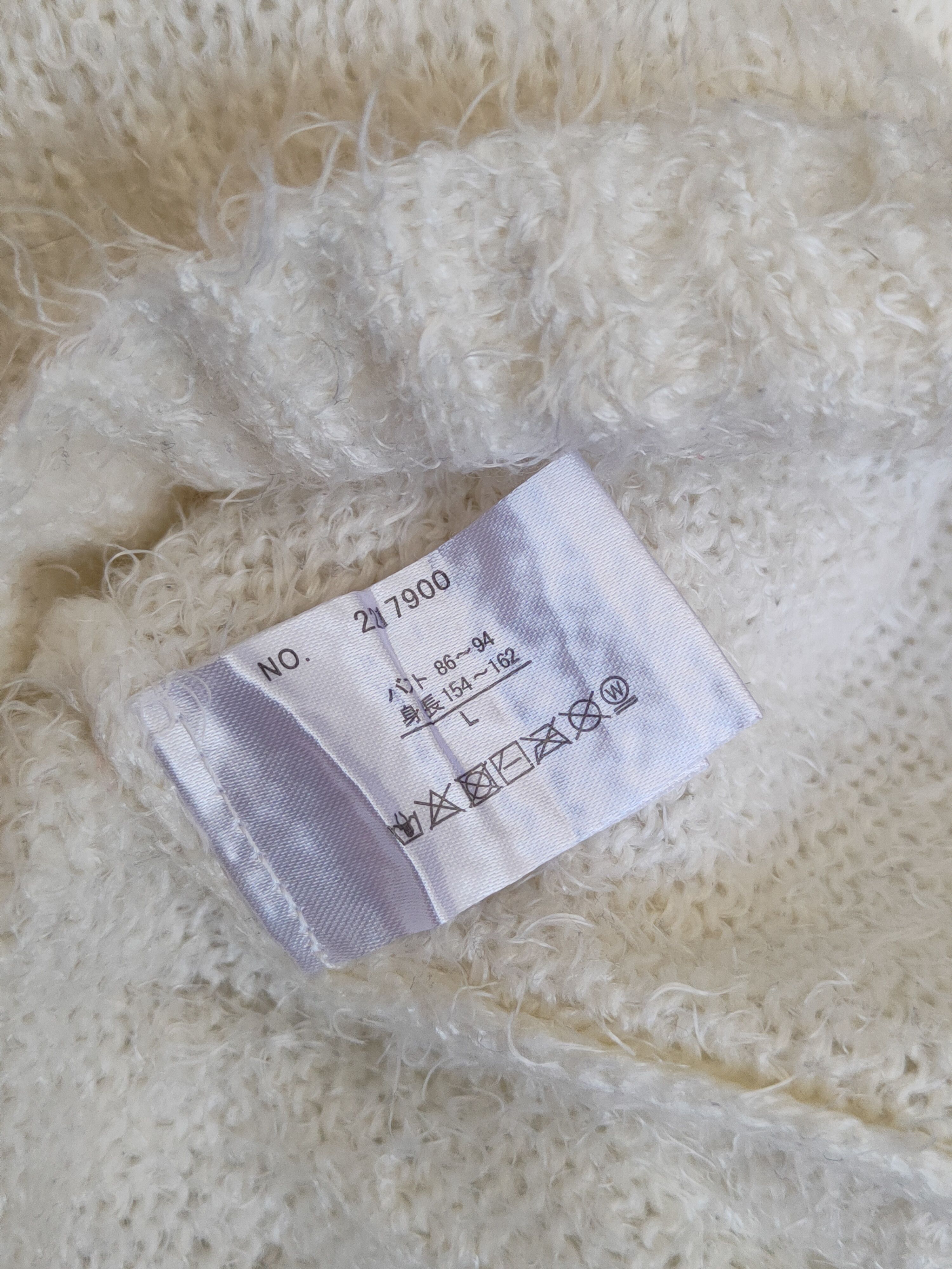 Japanese Brand SpiralGirl White Shag Shaggy Fur Mohair Knitwear #S1897 Size M / US 6-8 / IT 42-44 - 11 Thumbnail
