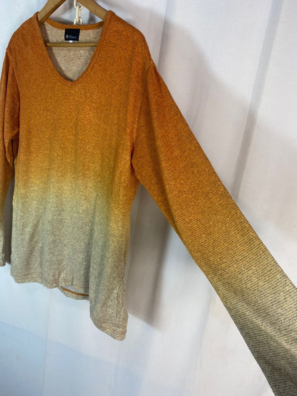 Japanese Brand Tkmixpice multicolor vneck long sleeve shirt Size US L / EU 52-54 / 3 - 4 Thumbnail