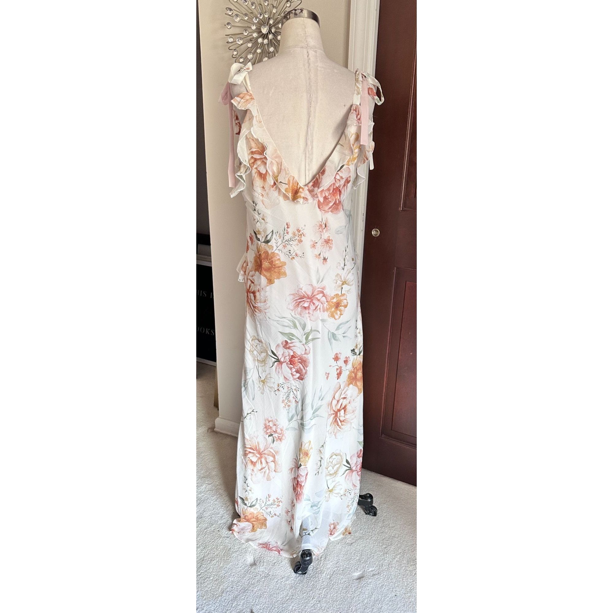 Christian Lacroix NWT Christian Lacroix Floral Long Ruffle Dress Sz M Size M / US 6-8 / IT 42-44 - 2 Thumbnail