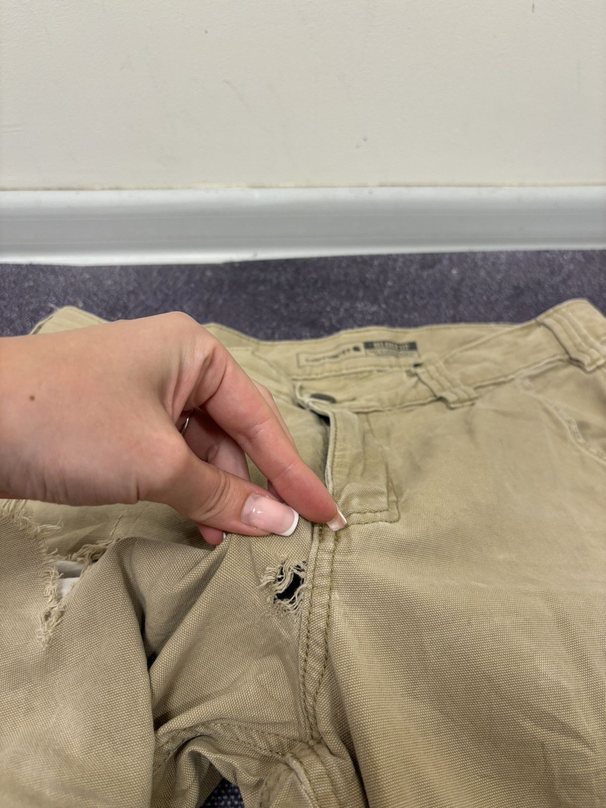 Carhartt Vintage Carhartt Y2K Workwear USA Beige Hype Carpenter Pants Size US 33 - 18 Thumbnail