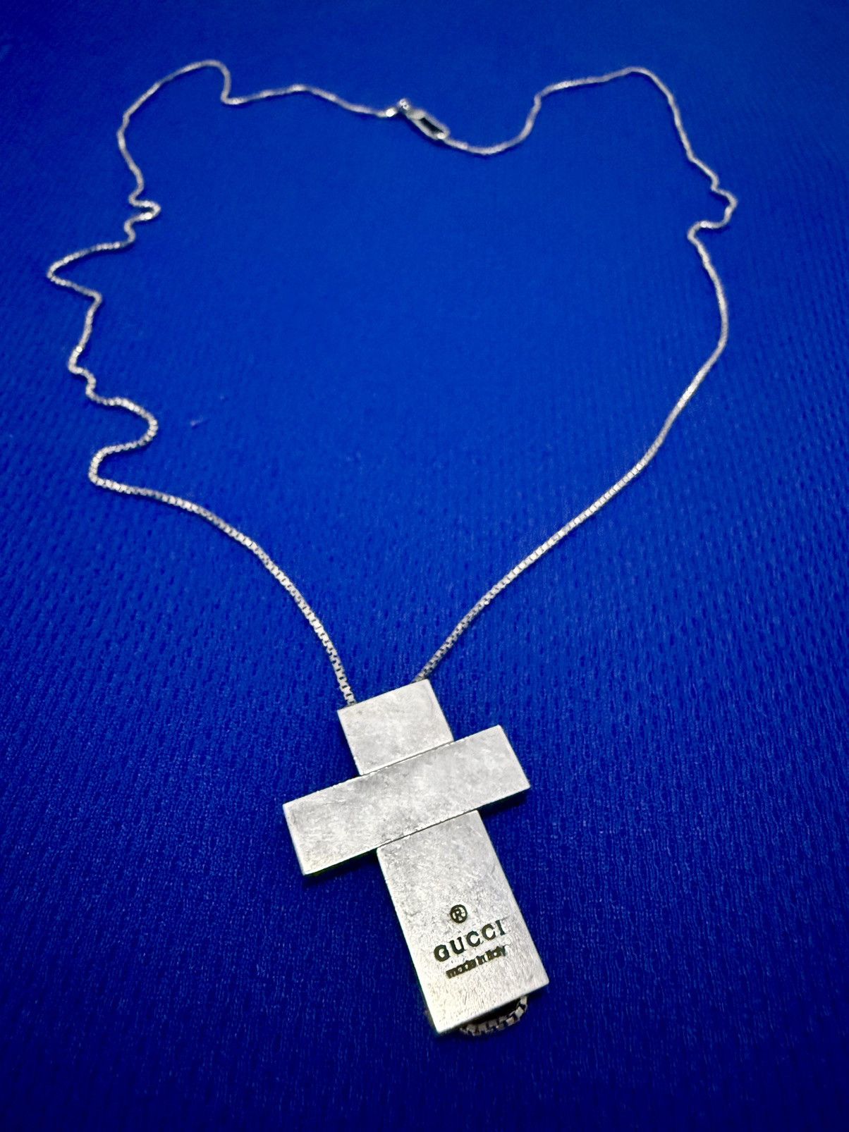 Gucci Gucci Silver Cross Pendant Necklace Size ONE SIZE - 1 Thumbnail