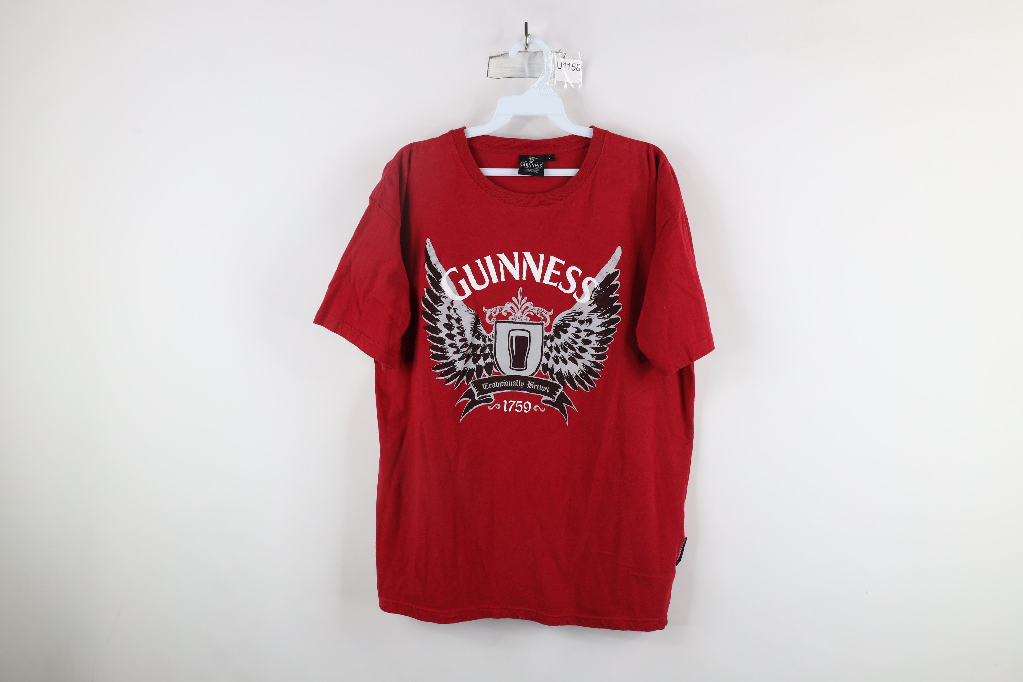 Vintage Vintage Guinness Beer Out Wings Short Sleeve T-Shirt Red Size US XL / EU 56 / 4 - 1 Thumbnail