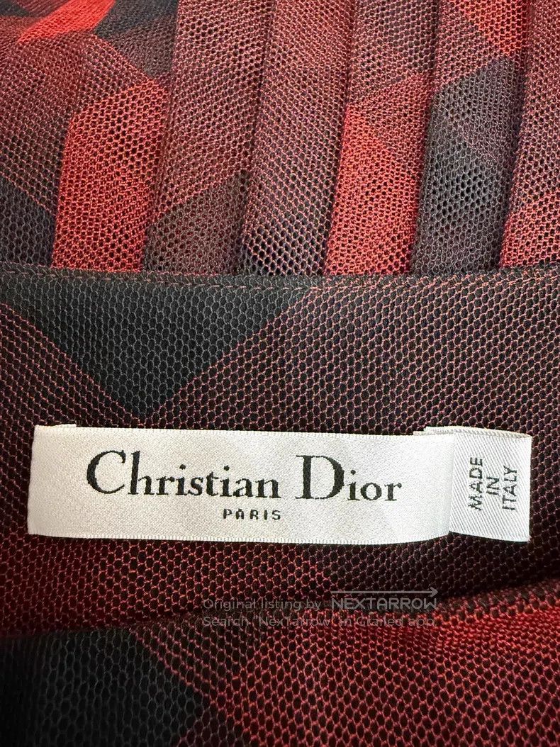 Dior Dior Red and black plaid gauze skirt Size 42" / US 20 - 4 Thumbnail