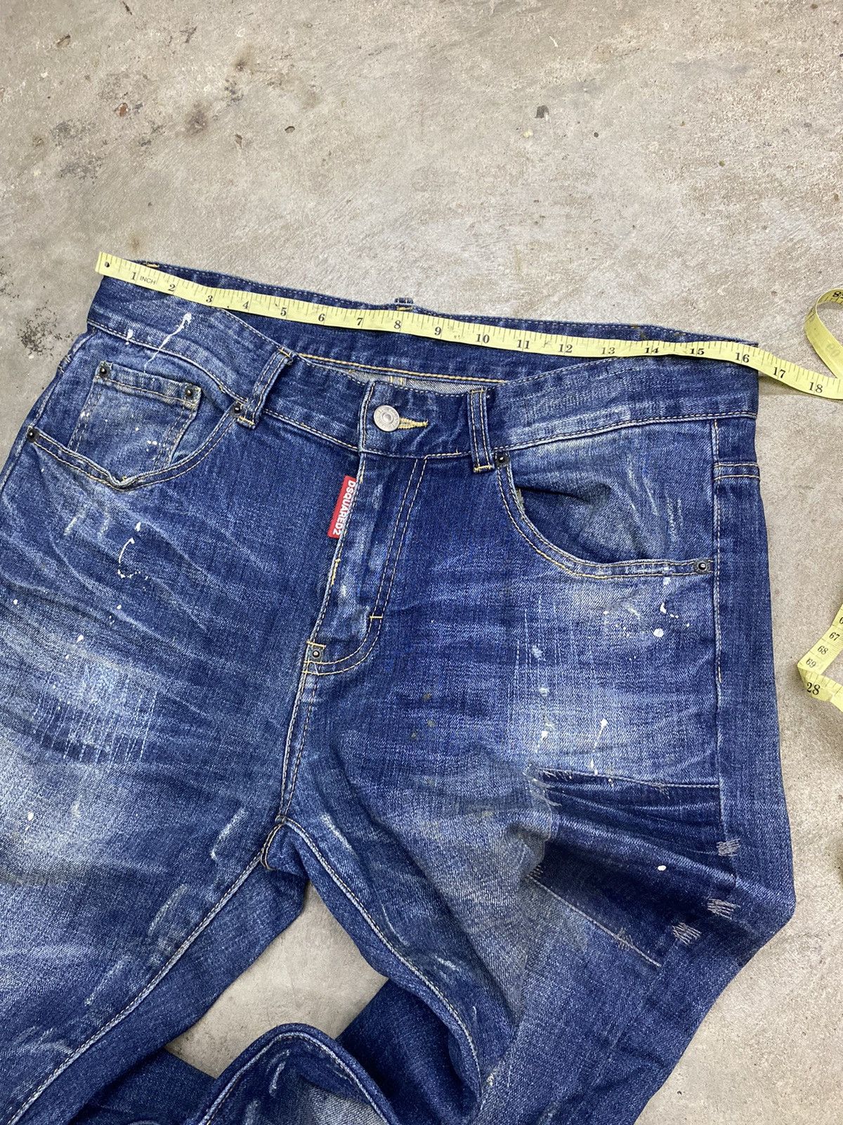 Dsquared2 × If Six Was Nine splater jeans pant dsquared distressed patchwork Size US 31 - 11 Thumbnail