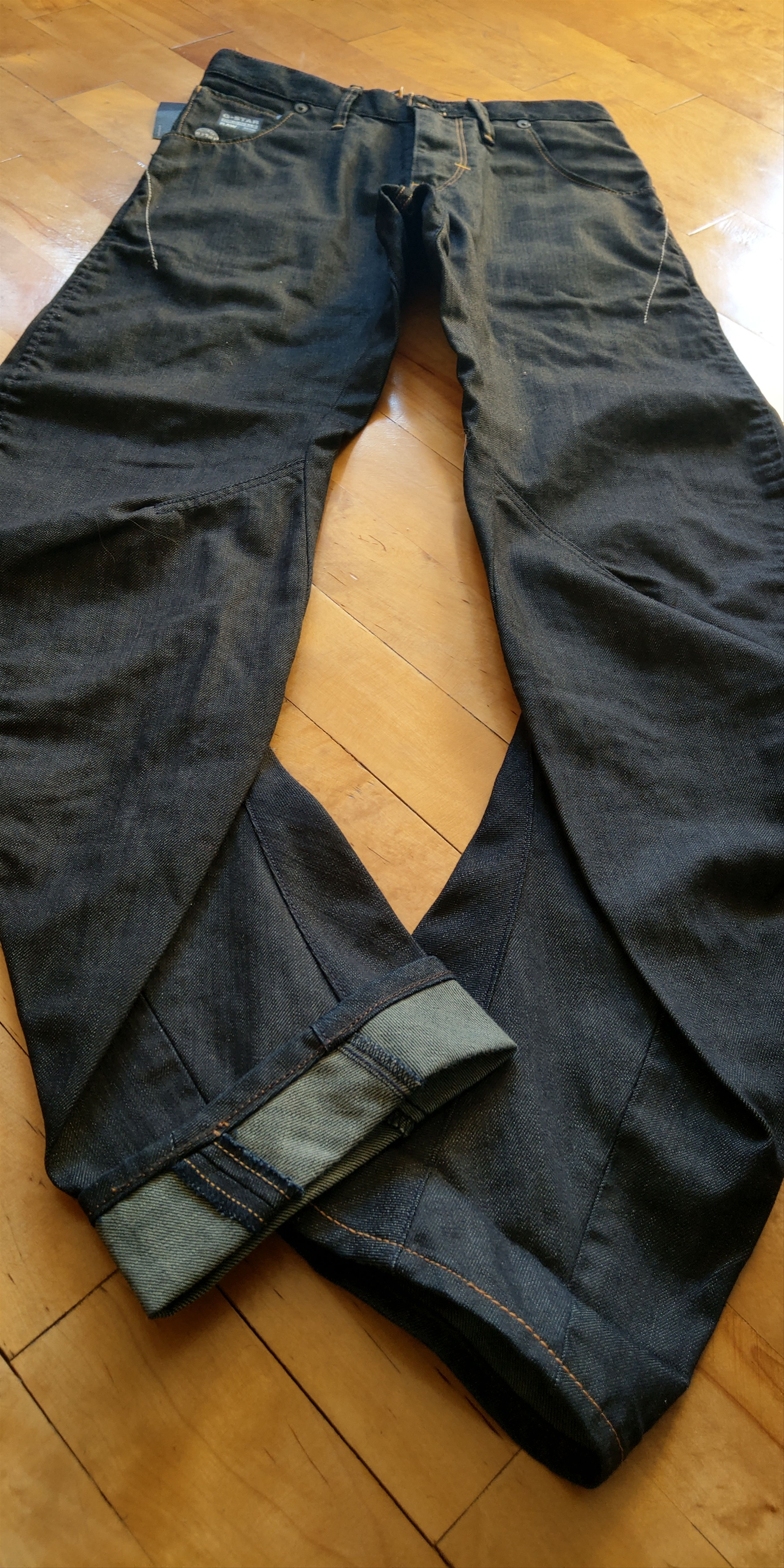 G-Star Stacked J-Arc Pants Selvedge Spiral Raw Denim G-STAR 3301 Size US 26 / EU 42 - 2 Thumbnail