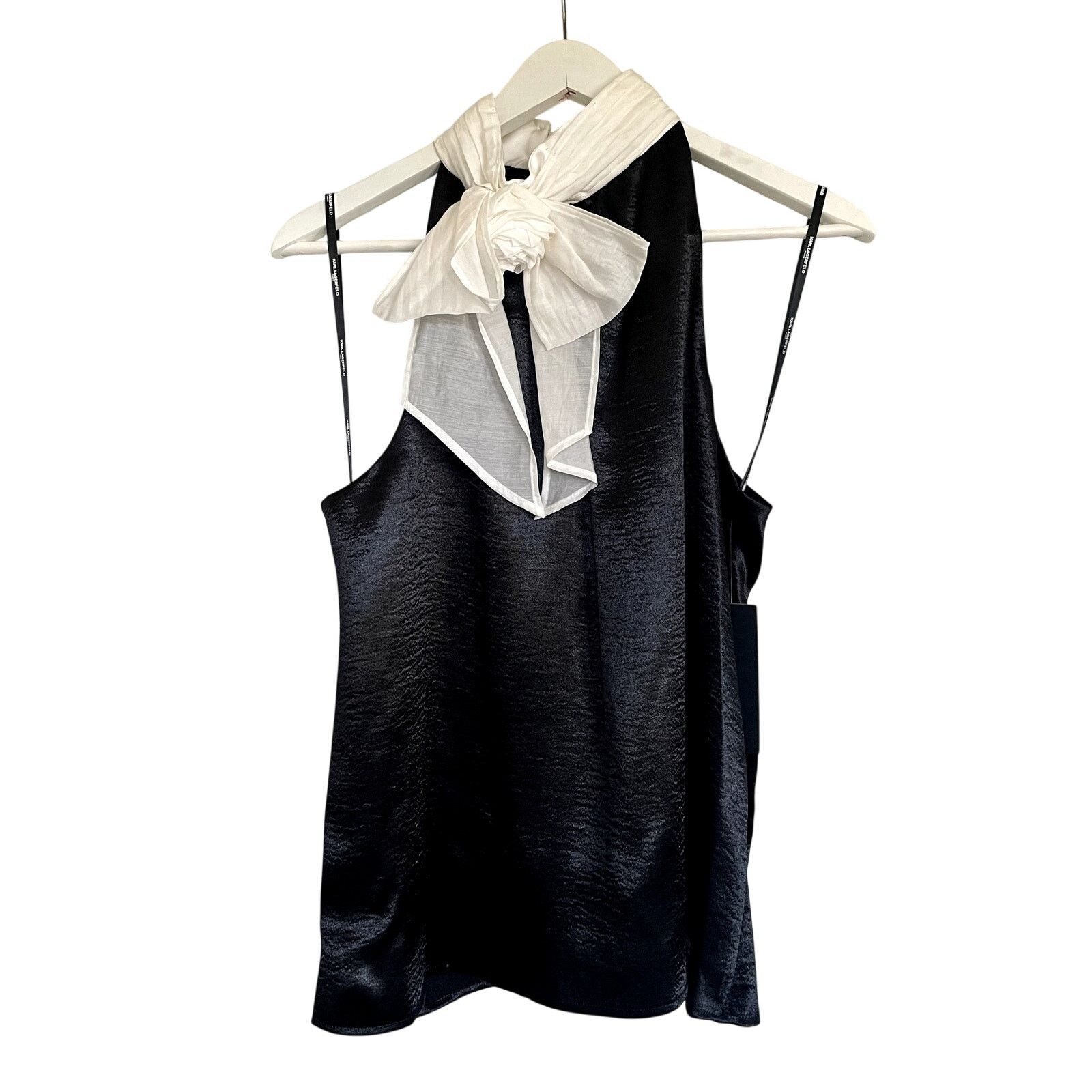 Karl Lagerfeld NWT Karl Lagerfield Paris Satin Dress Top Medium Glam Luxury Size M / US 6-8 / IT 42-44 - 1 Thumbnail