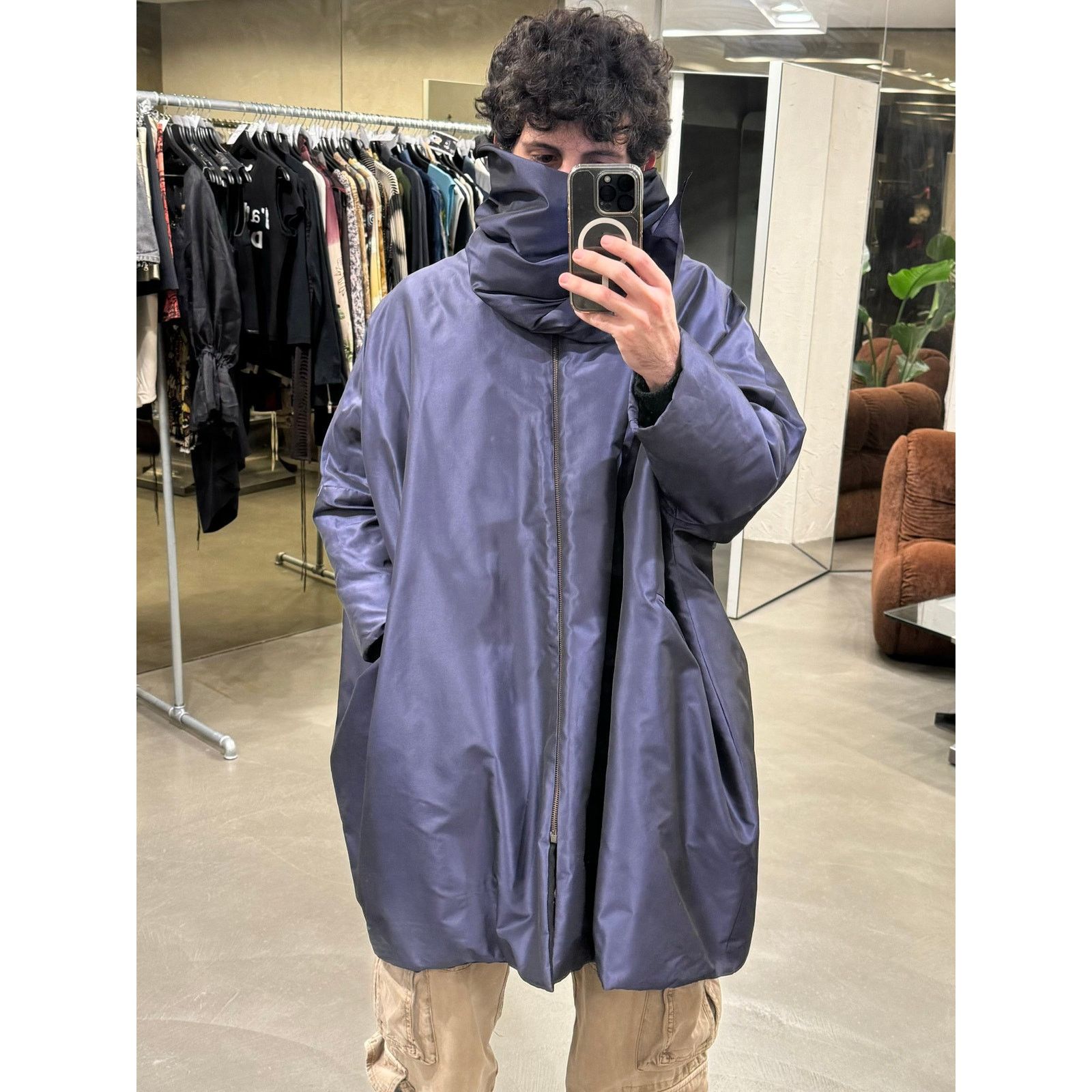 Dolce & Gabbana A/W 1991 Dolce & Gabbana iridescent oversized coat Size ONE SIZE - 3 Thumbnail
