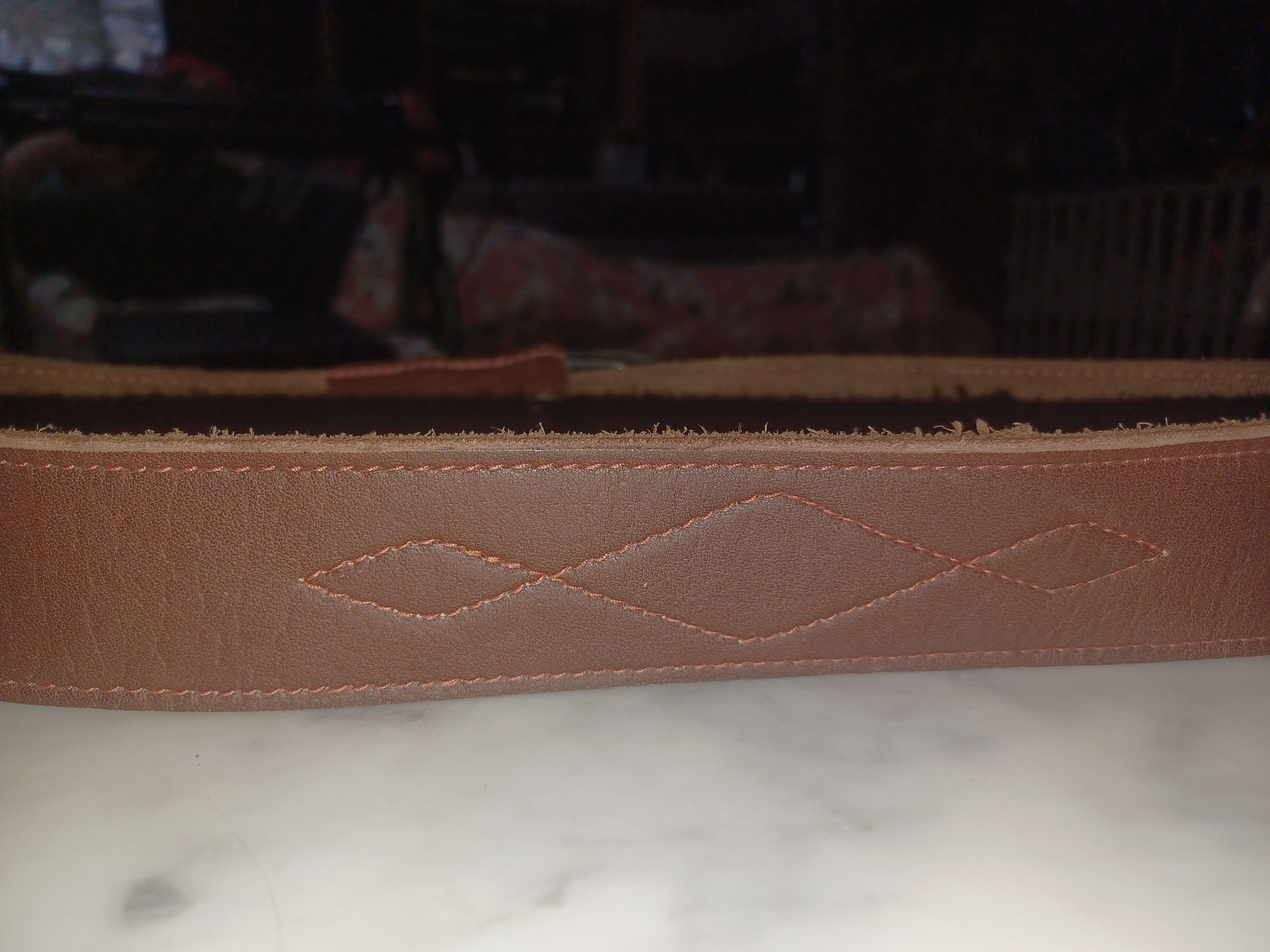 Other Leather Belt Brown with Metal Buckle About 1.75" x 38" Size 38 - 2 Thumbnail