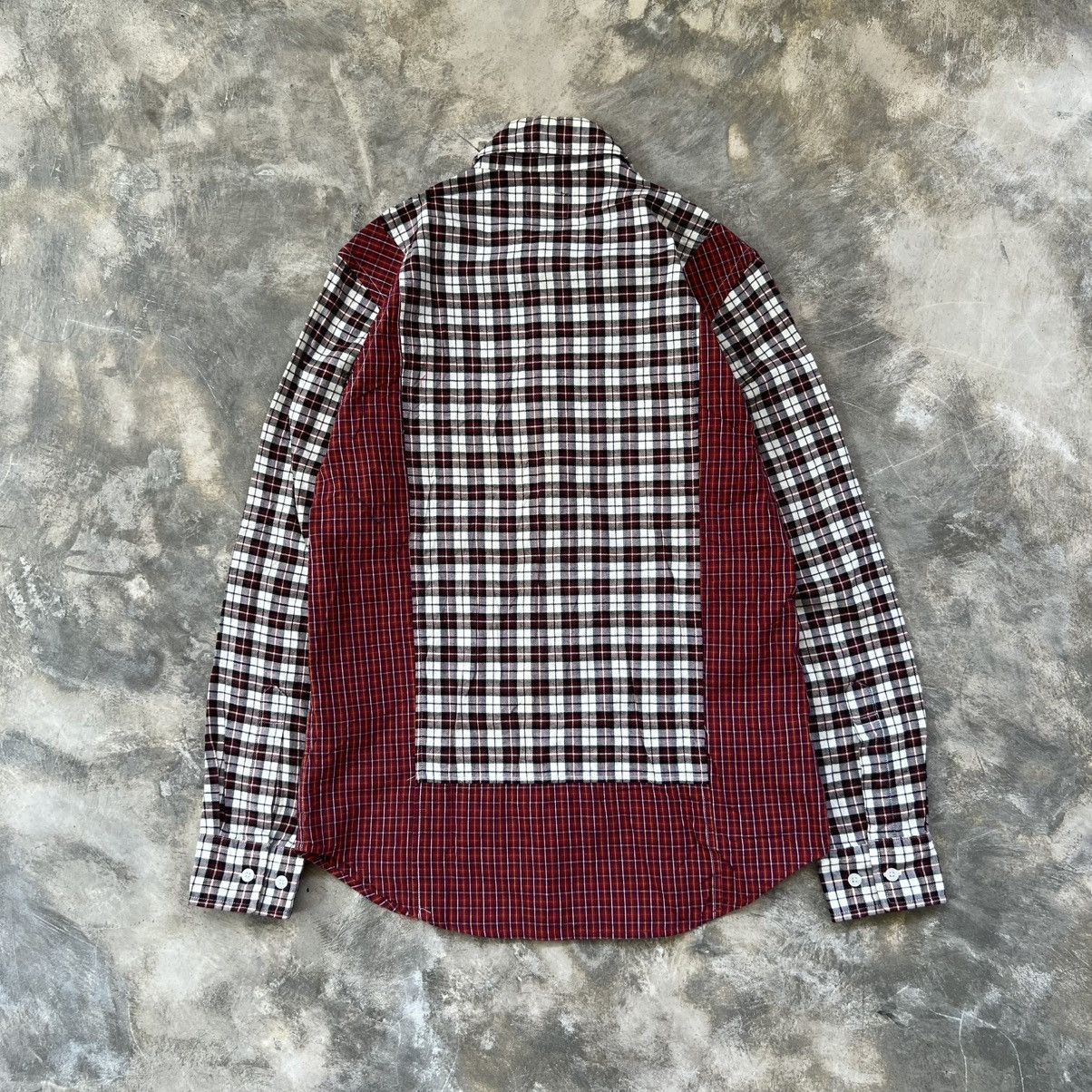 Hysteric Glamour 2000s PPFM Patchwork Gingham Plaid Longsleeve Shirt Size US M / EU 48-50 / 2 - 2 Thumbnail