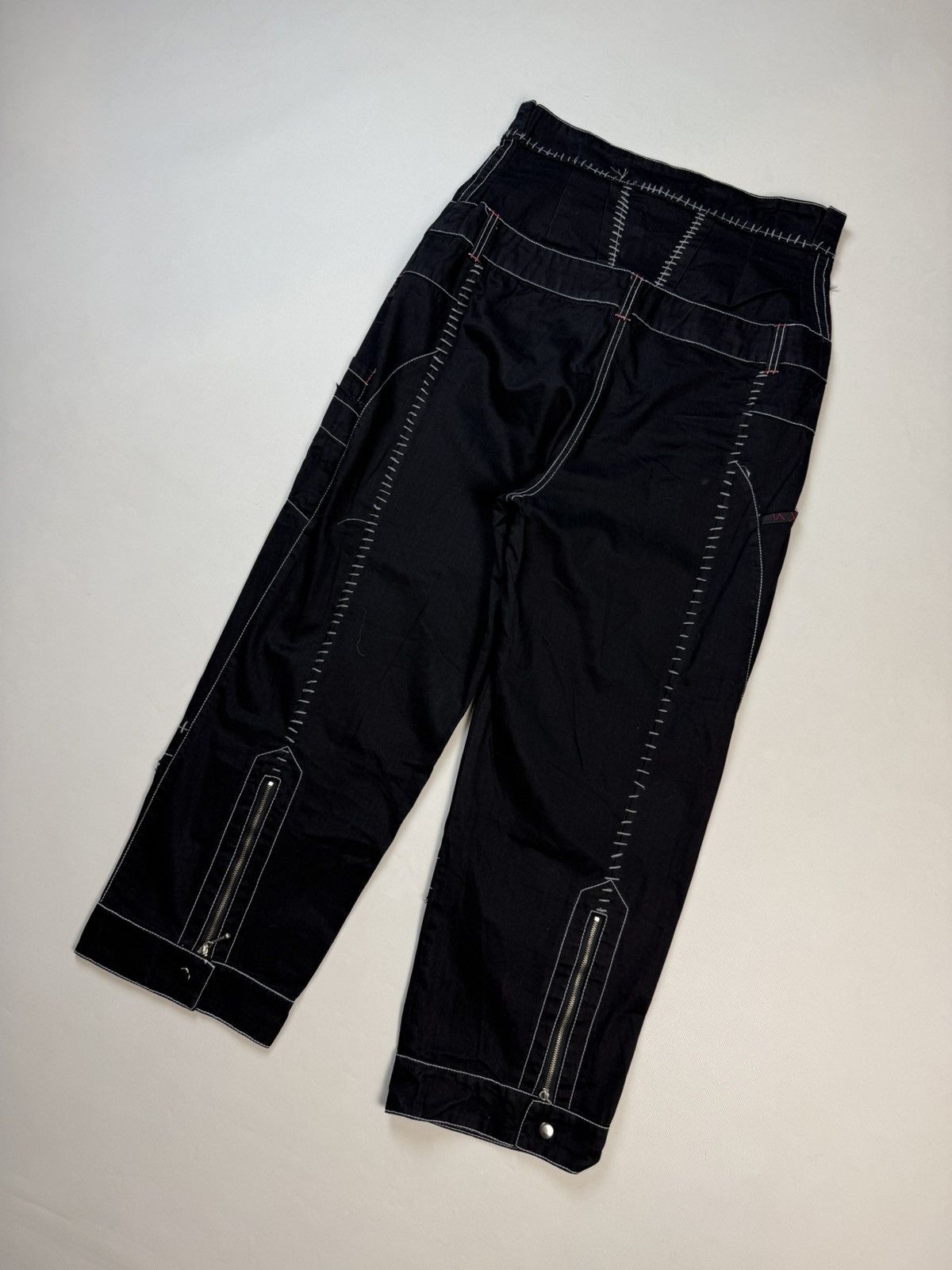 Cop Copine Cop Copine Avant-Garde Y2K High Rise Wide Leg Pants Trousers Size 30" / US 8 / IT 44 - 21 Thumbnail