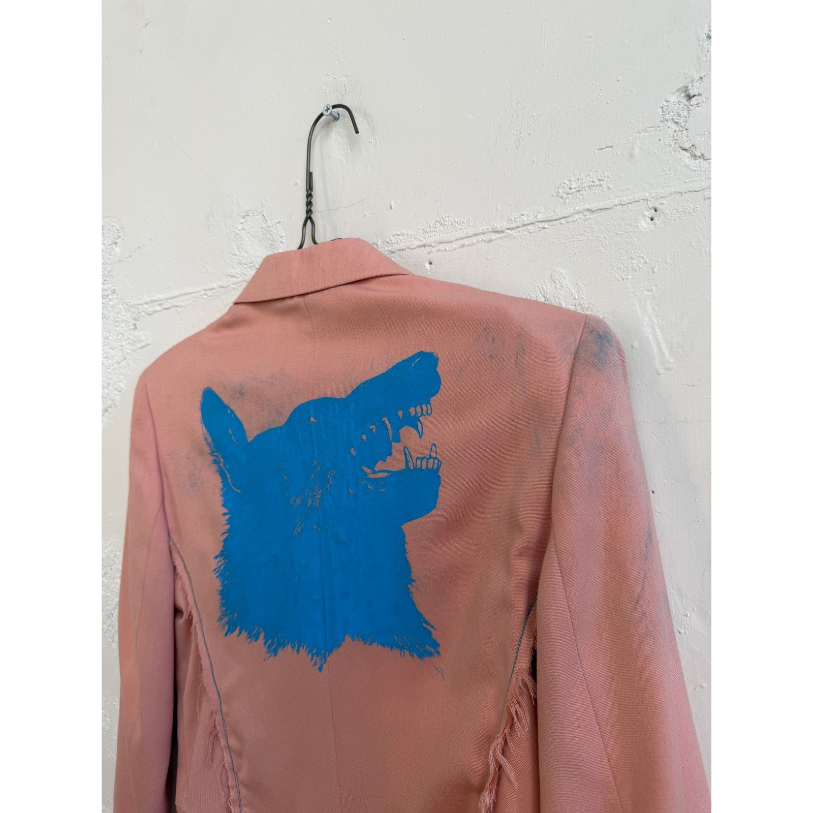 Libertine Vintage Libertine Wolf Graphic Distressed Blazer Size S / US 4 / IT 40 - 6 Thumbnail