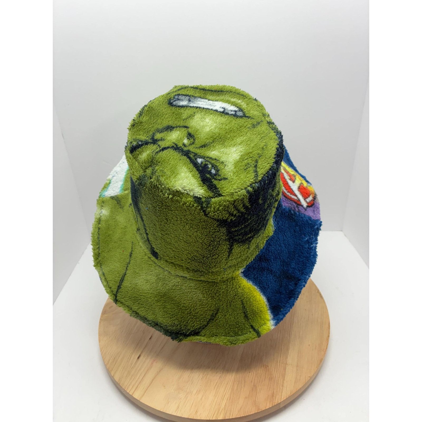 Other Plush Fleece Bucket Hat Large | Abstract Green Sherpa Hat Size ONE SIZE - 5 Thumbnail