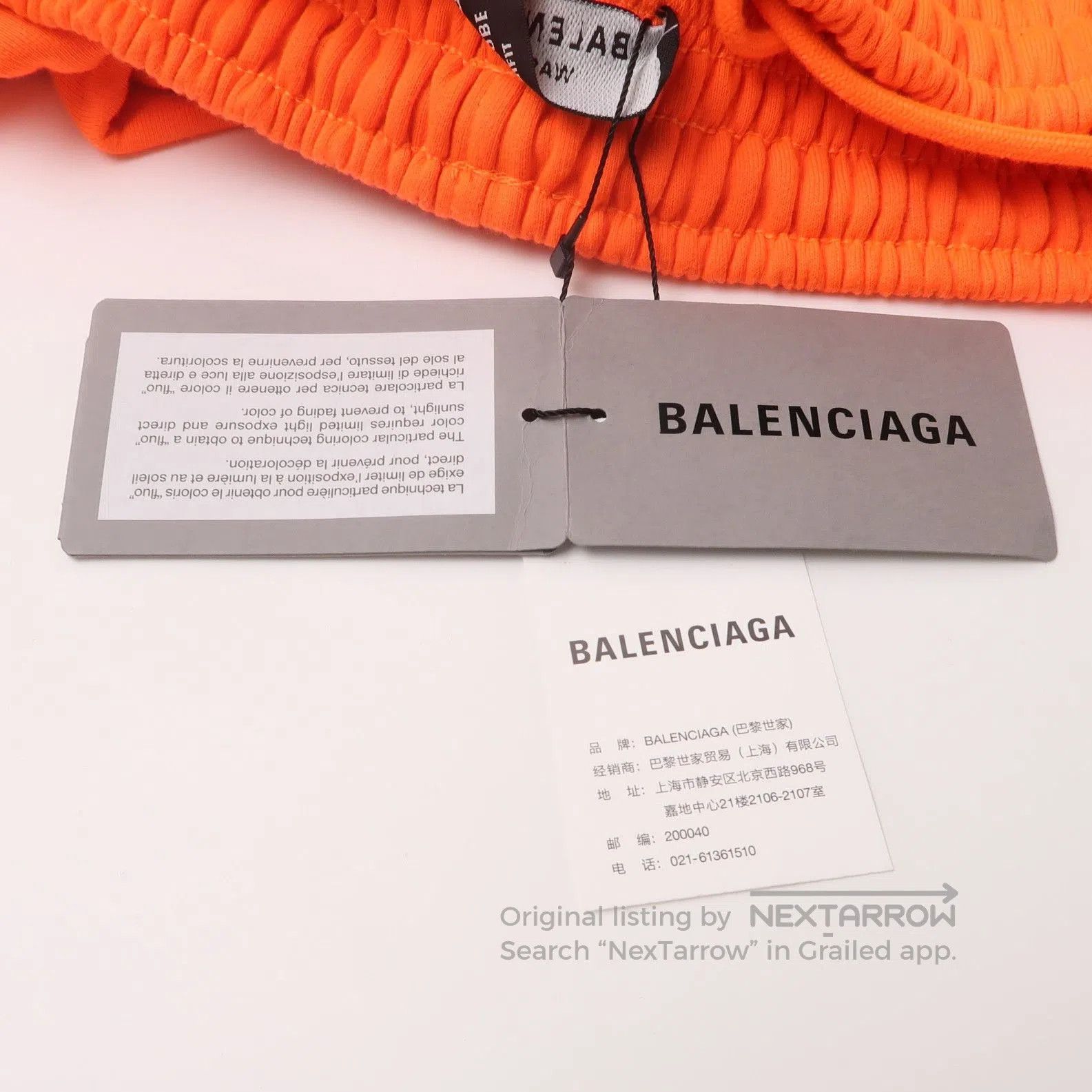 Balenciaga Balenciaga Orange Cotton Logo Straight. Size US 26 / EU 42 - 2 Thumbnail