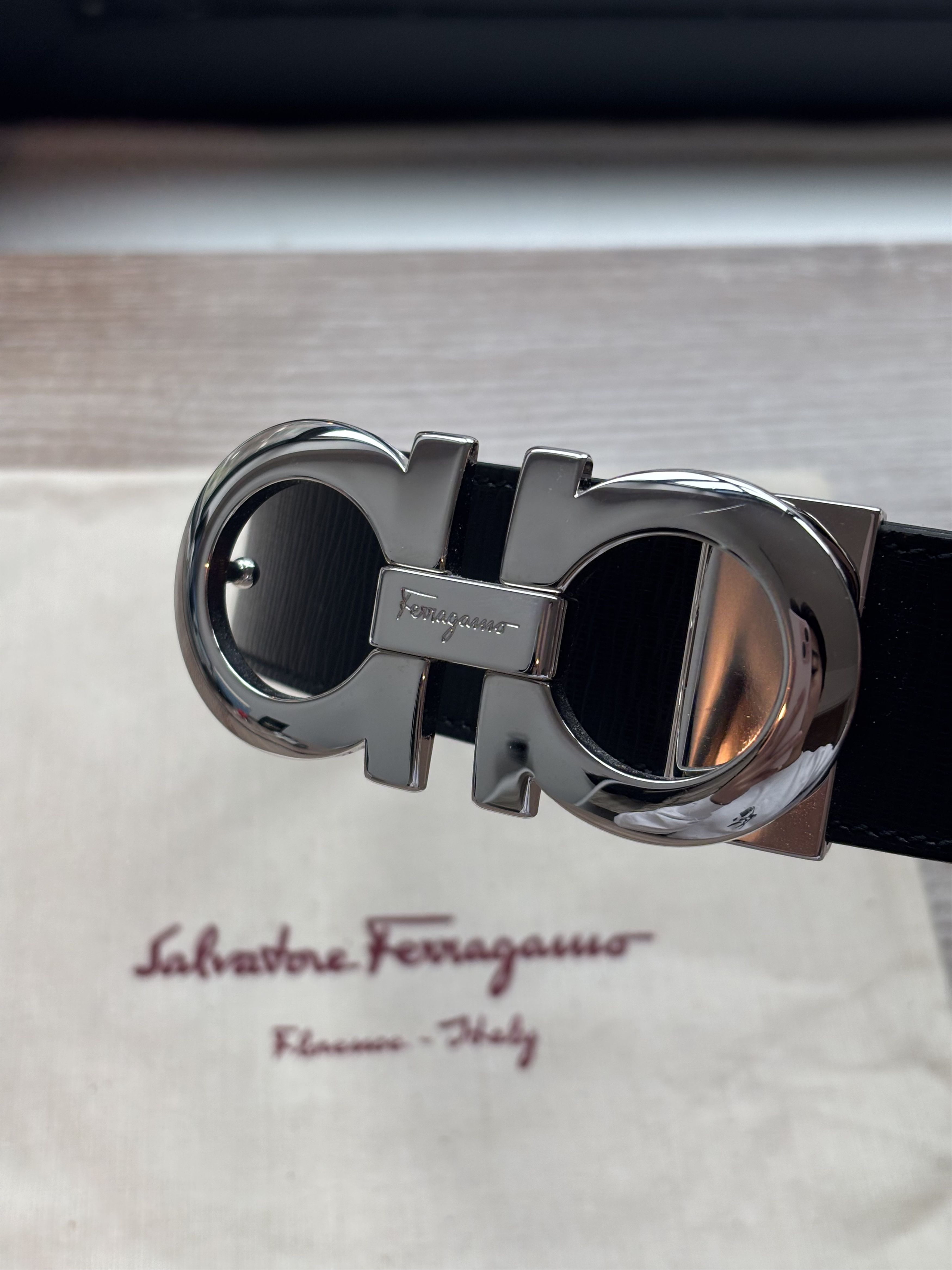 Salvatore Ferragamo Reversible Double Gancini Belt Size 28 - 3 Thumbnail