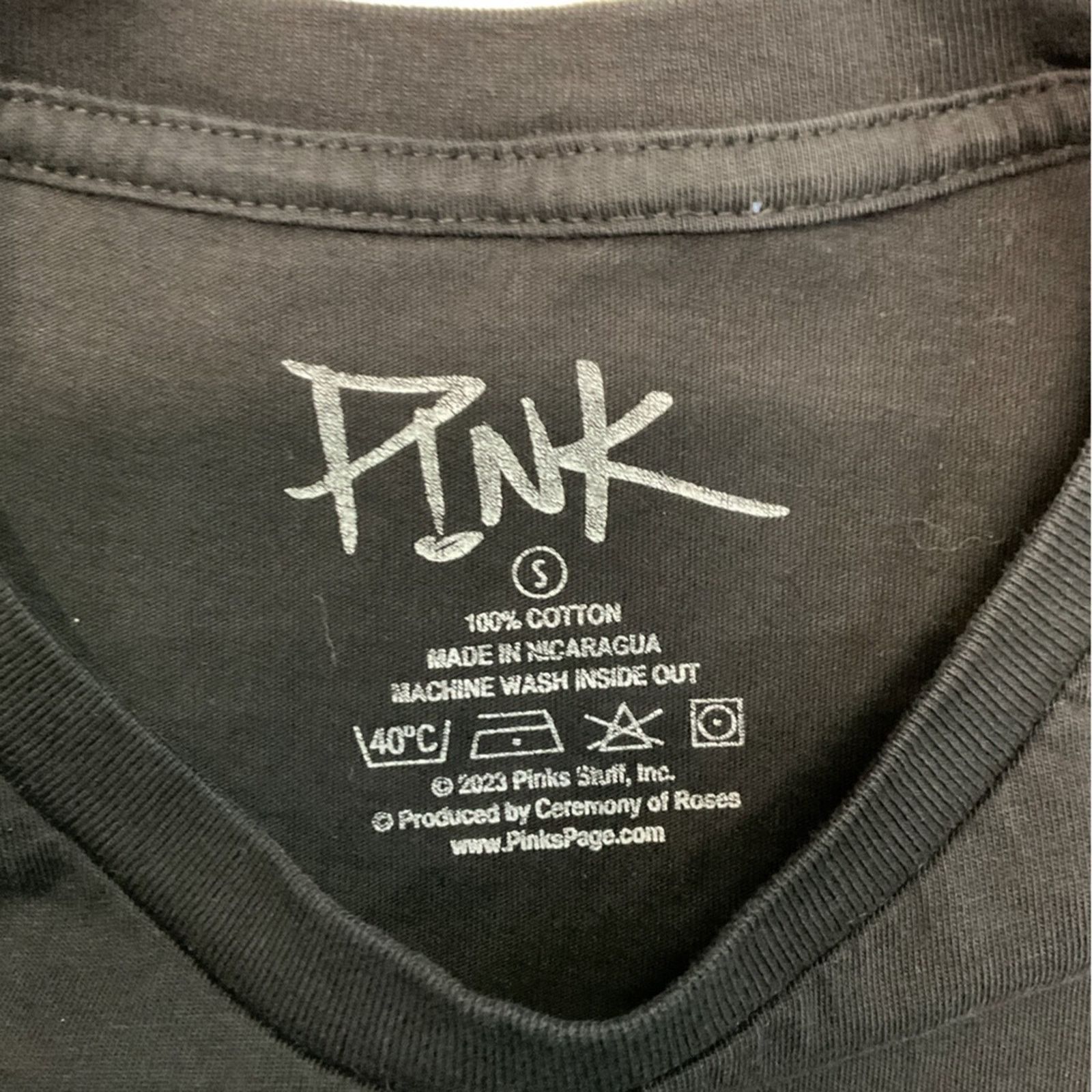 Pink P!NK 2023 Tour Short Sleeve Black T-Shirt Size S / US 4 / IT 40 - 5 Thumbnail