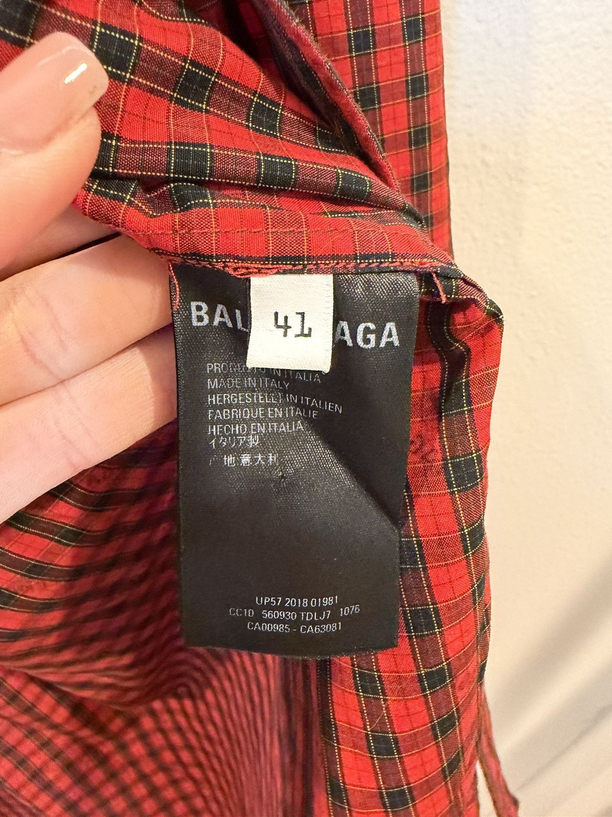 Balenciaga Balenciaga Red Flannel Size US L / EU 52-54 / 3 - 4 Thumbnail