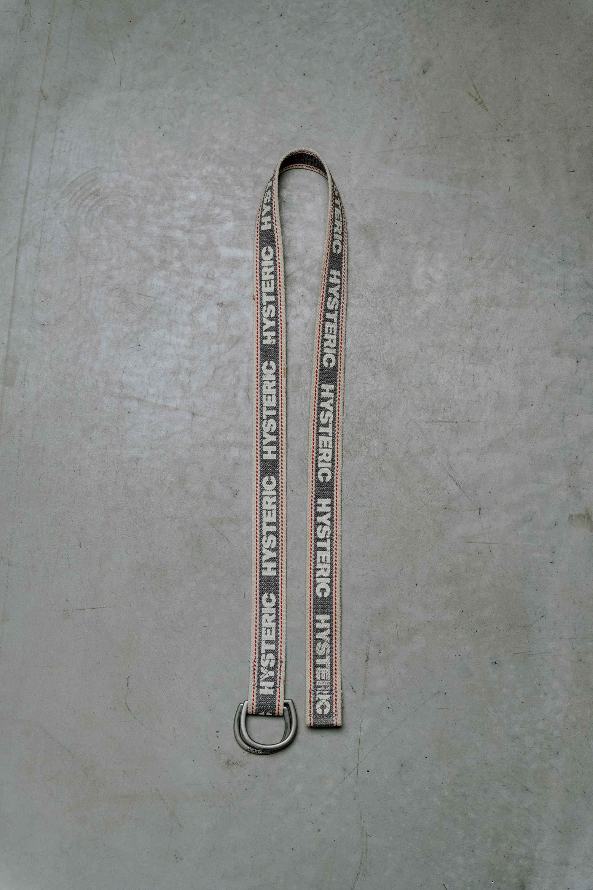 image of Hysteric Glamour OG Logo Canvas Belt in Cream, Men's