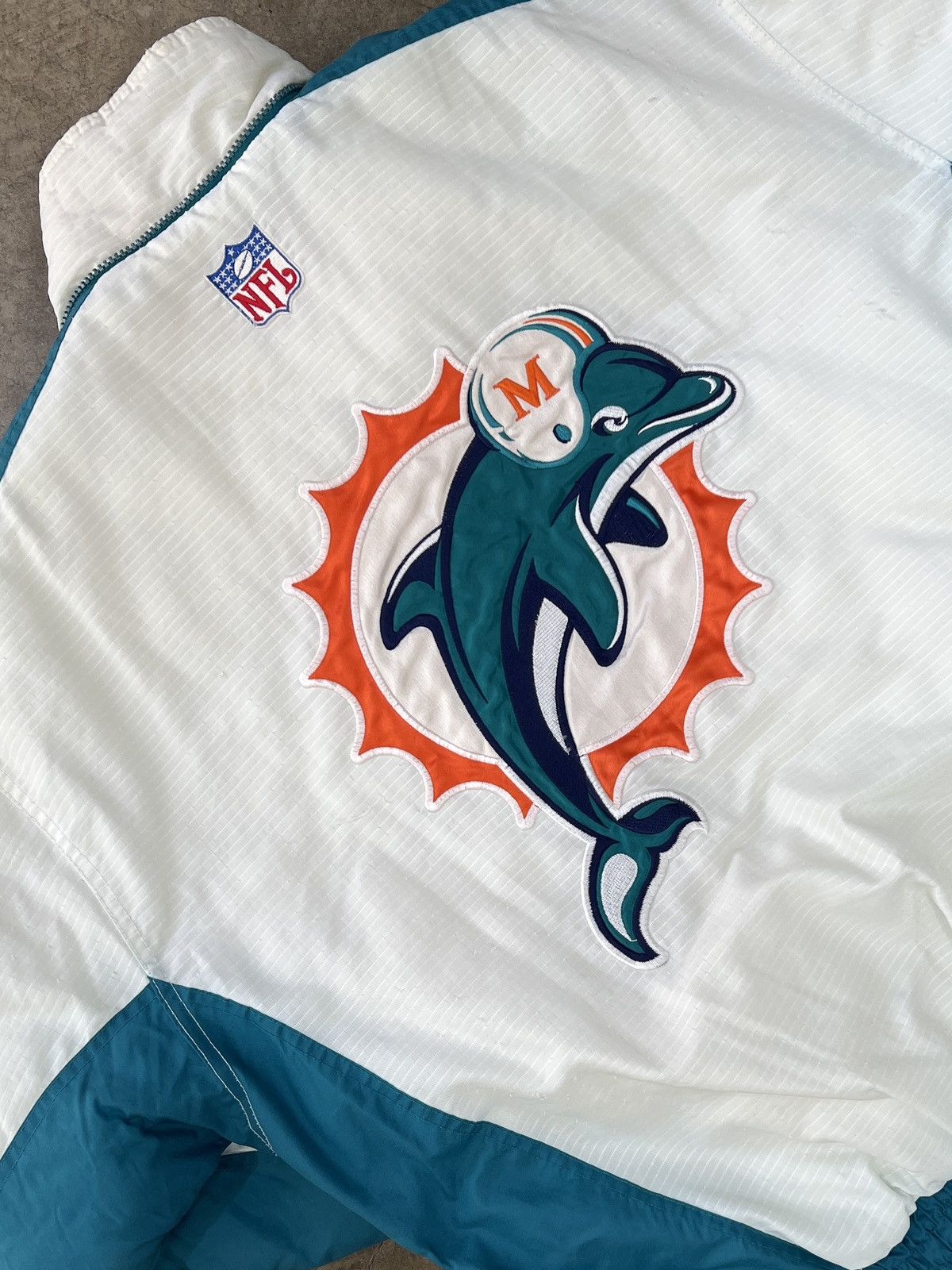 NFL Vintage 90s NFL Pro Line Miami Dolphins Logo Jacket Large Size US L / EU 52-54 / 3 - 1 Thumbnail