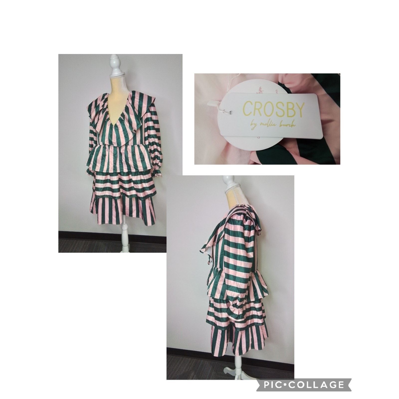 Crosby Square Crosby x Venita Aspen Dress Women's Large NWT Pink + Green Size L / US 10 / IT 46 - 1 Thumbnail