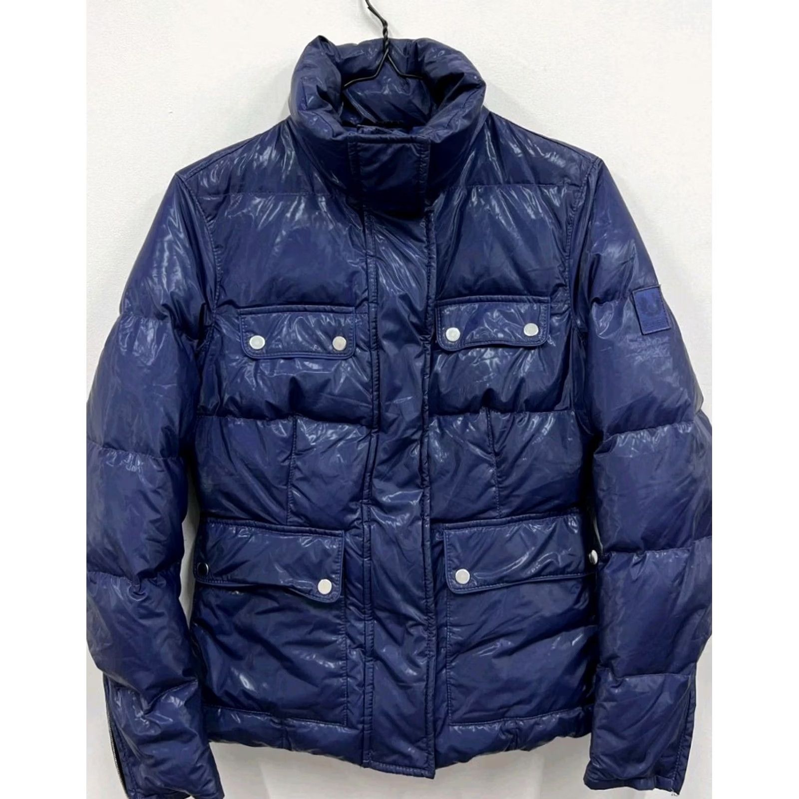 Belstaff Belstaff Jacket Puffer Jacket Ladies Size S Purple Logo Nylon Down 80% Down 20% Feather Wool lining Casual Womens Size S / US 4 / IT 40 - 2 Thumbnail