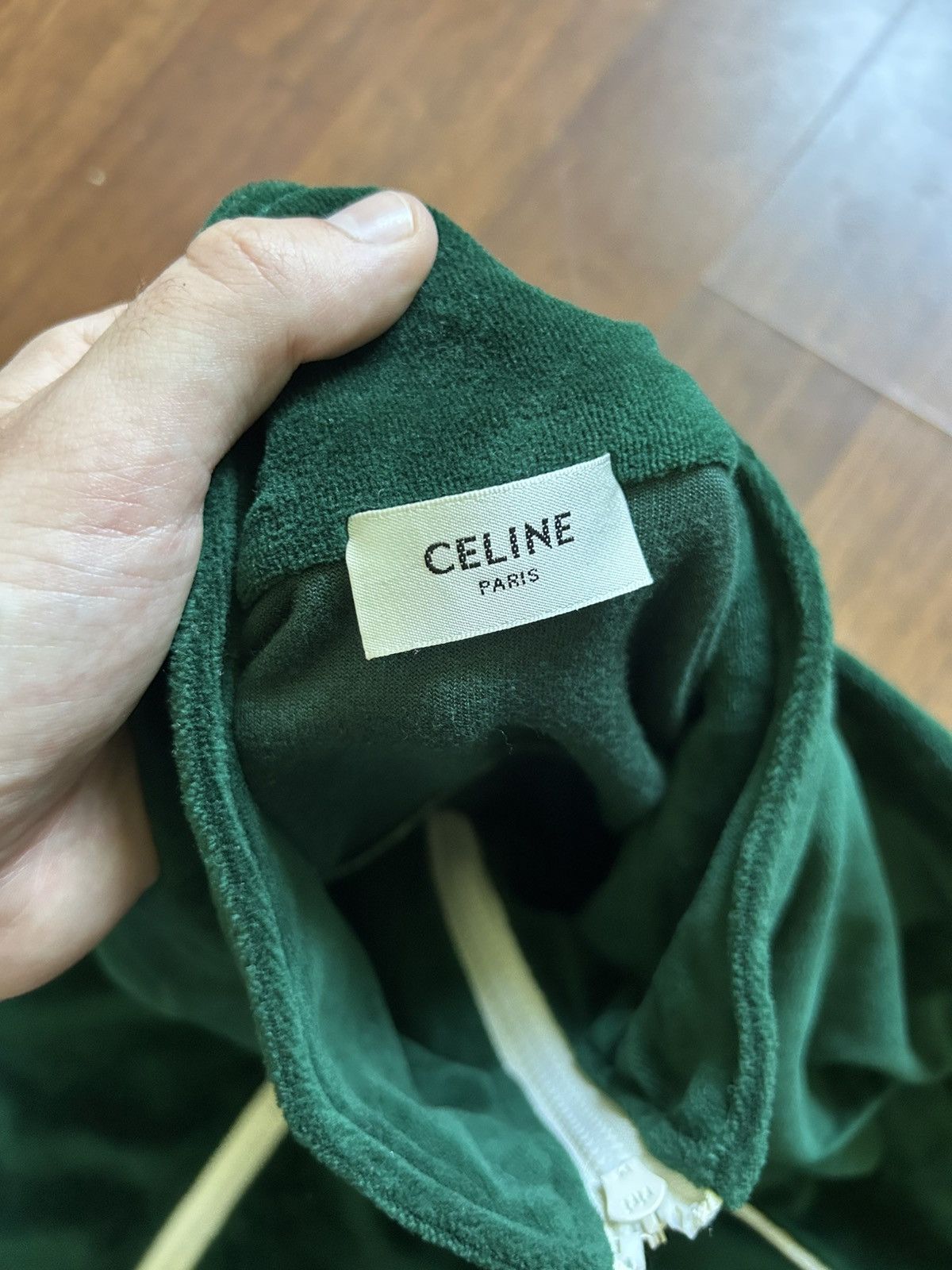Celine Celine Paris Velour Sweat Zip Hoodie Luxury Style Men’s Sz M Size US M / EU 48-50 / 2 - 8 Thumbnail