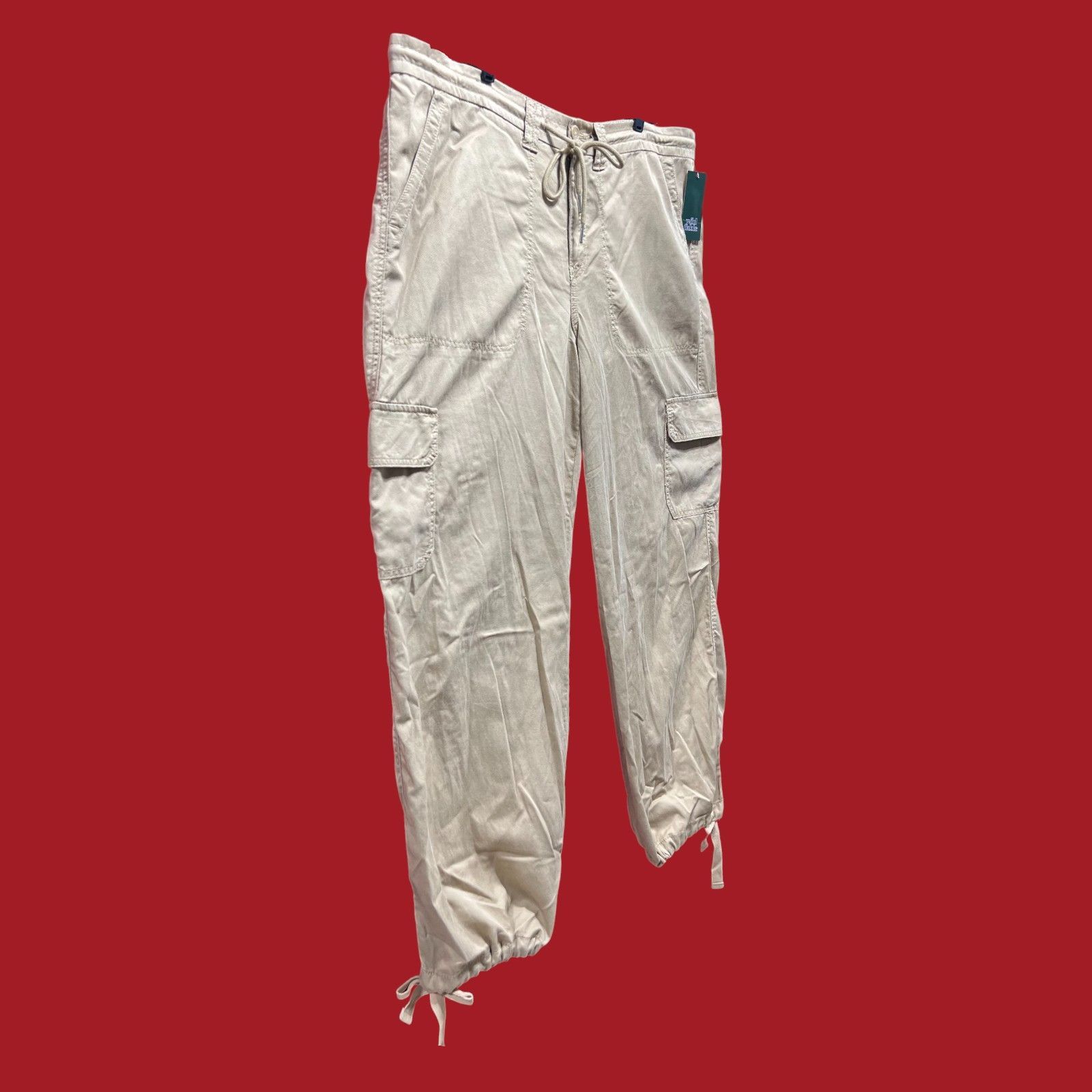 Other Wild Fable - Women's Mid-Rise Wide Leg Cargo Beach Pants - L Size 42" / US 20 - 12 Thumbnail