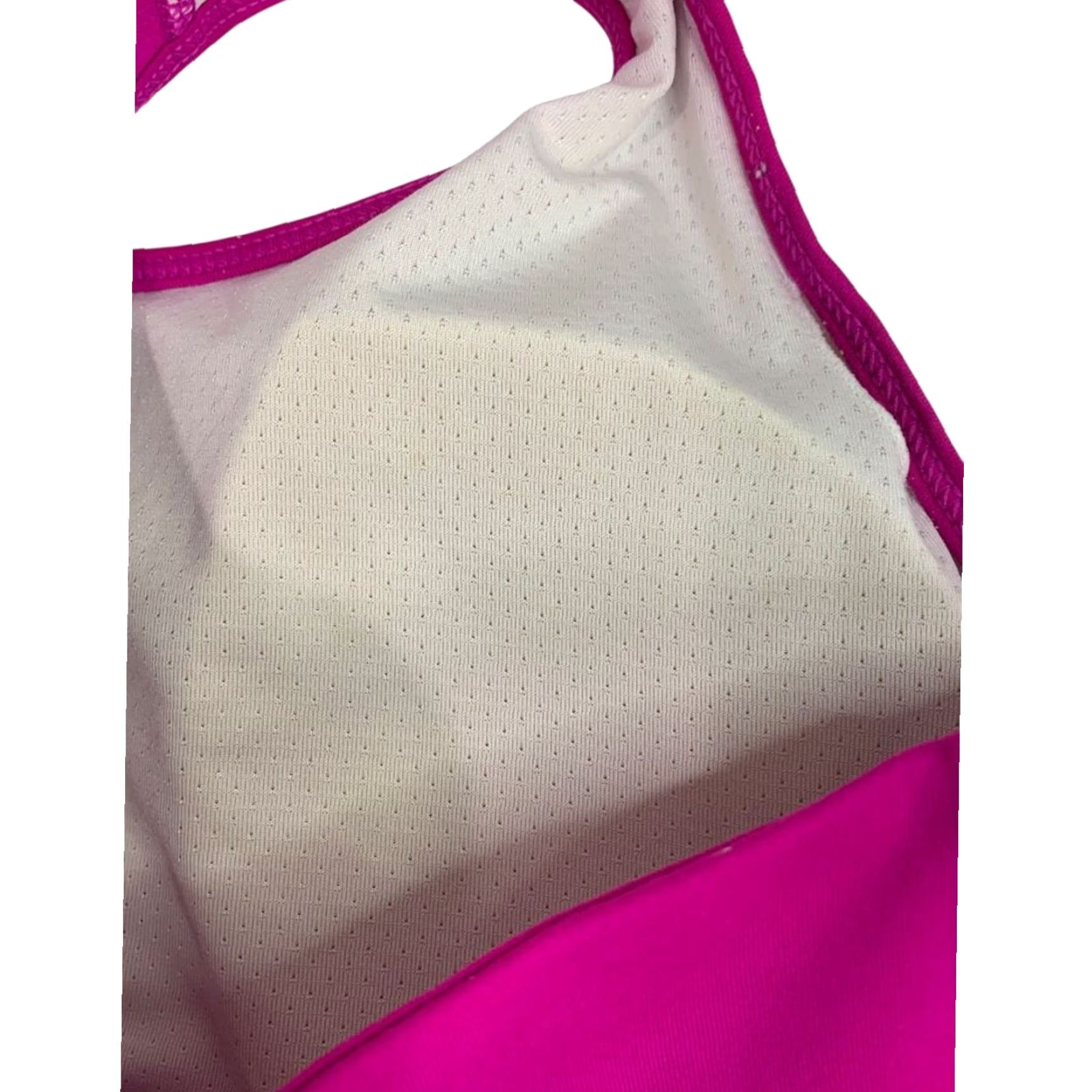 Vintage GapFit Sports Bra T-Back Small S Pink Removable Pads Electric Pink Size ONE SIZE - 5 Thumbnail