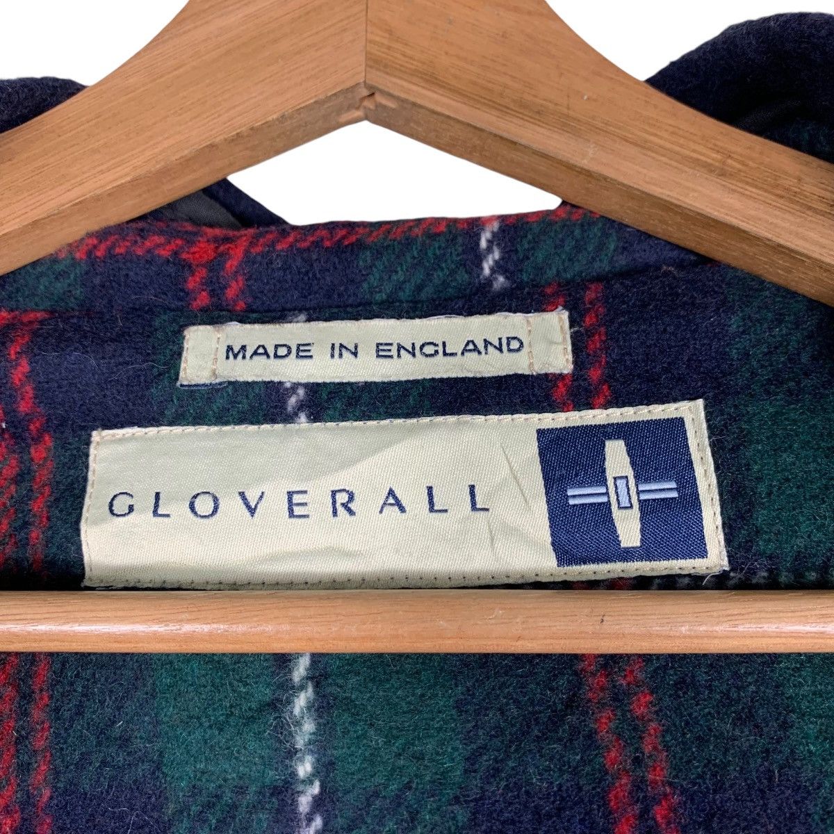 Gloverall GLOVERALL Tartan Lined Hooded Wool Long Coat #1356-C61 Size US M / EU 48-50 / 2 - 16 Thumbnail