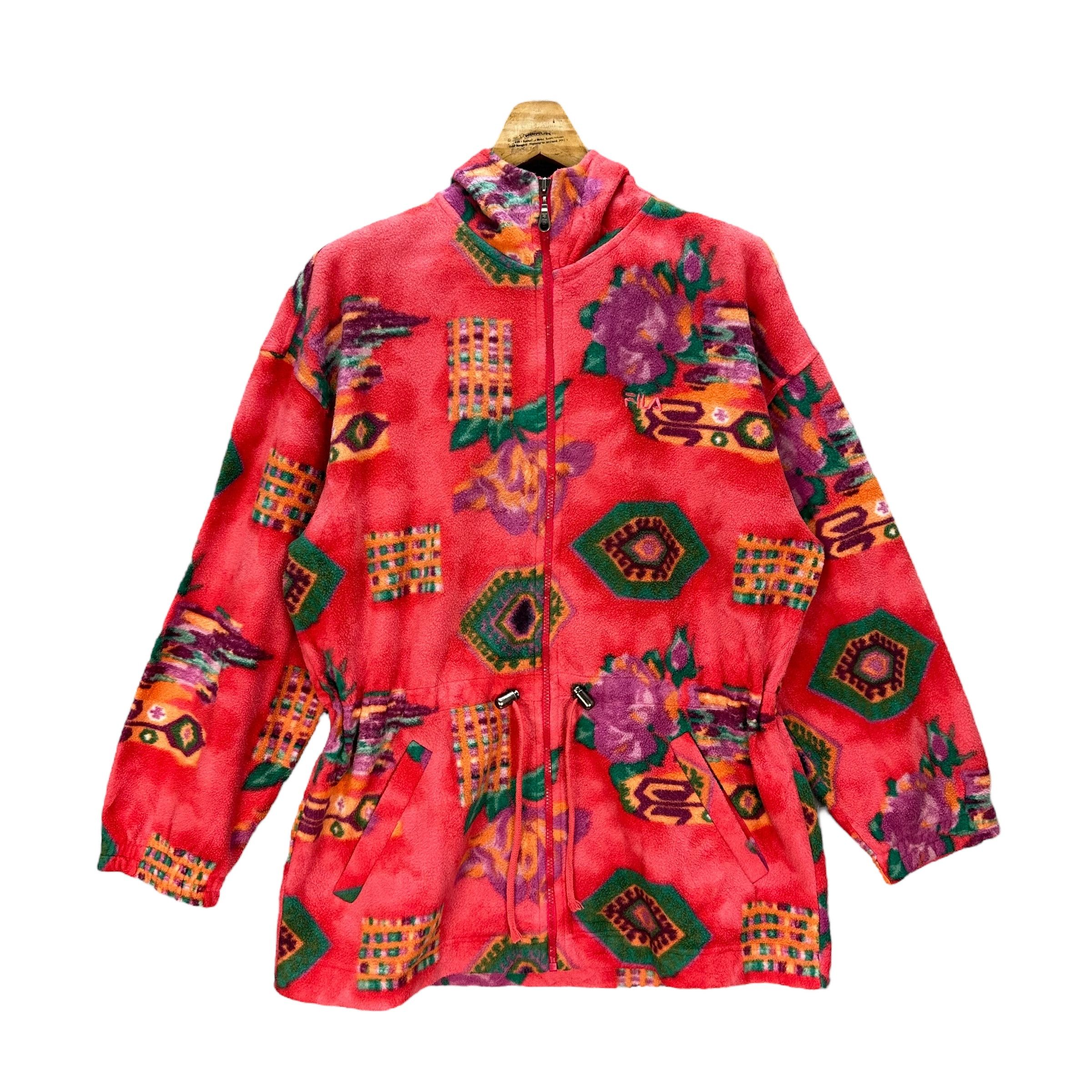 Fila 80's FILA VINTAGE FULLPRINT FLEECE HOODIES #8822-029 Size M / US 6-8 / IT 42-44 - 1 Thumbnail