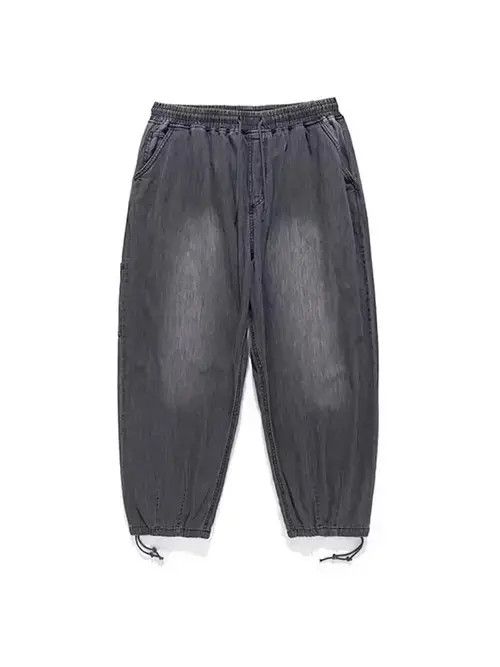 Japanese Brand 21SS Indigo Union Japan Black Washed Carrot Denim Pants Size US 32 / EU 48 - 1 Thumbnail